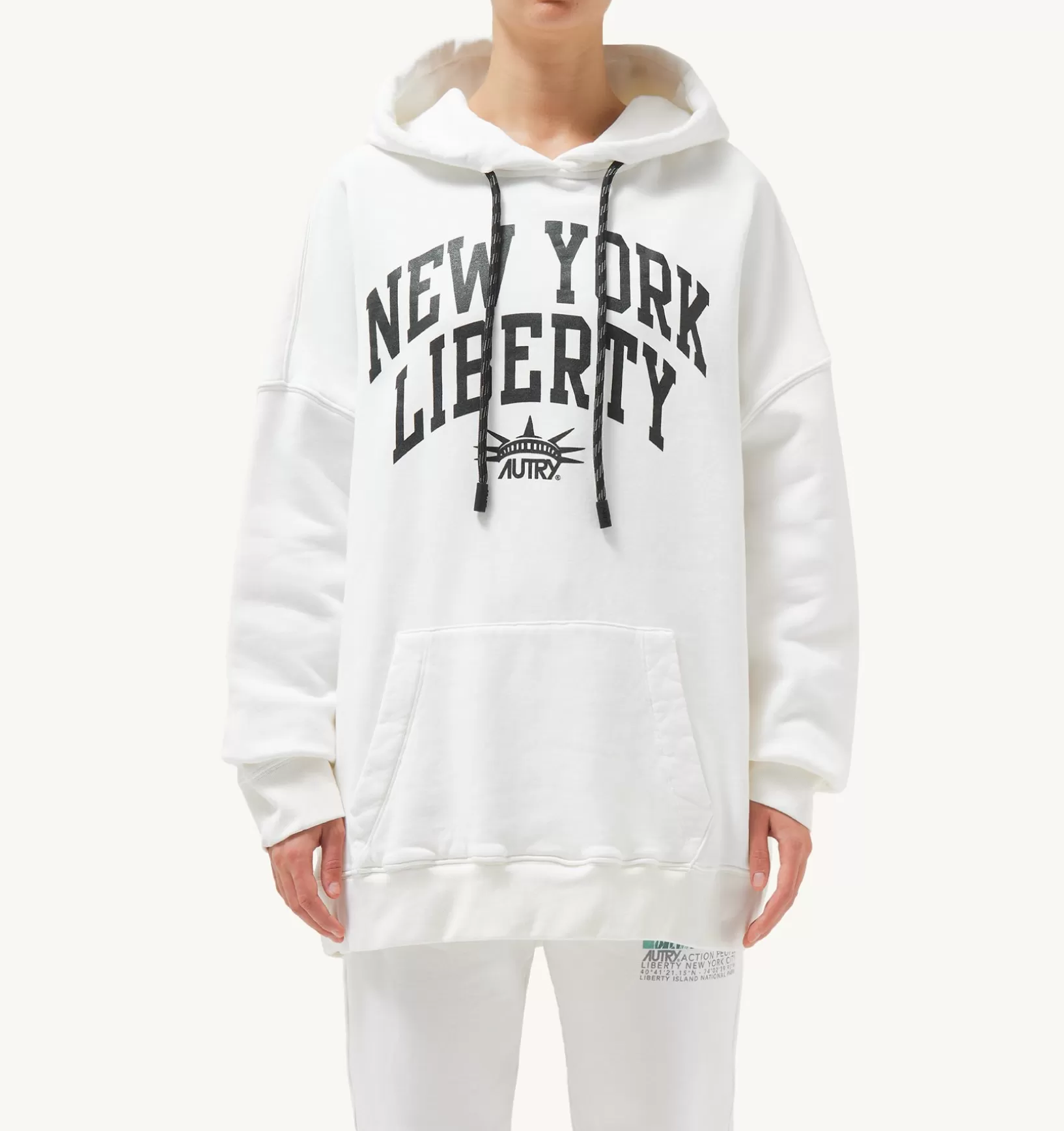 AUTRY Felpa Con Cappuccio Liberty Photo Bianco^Donna Top