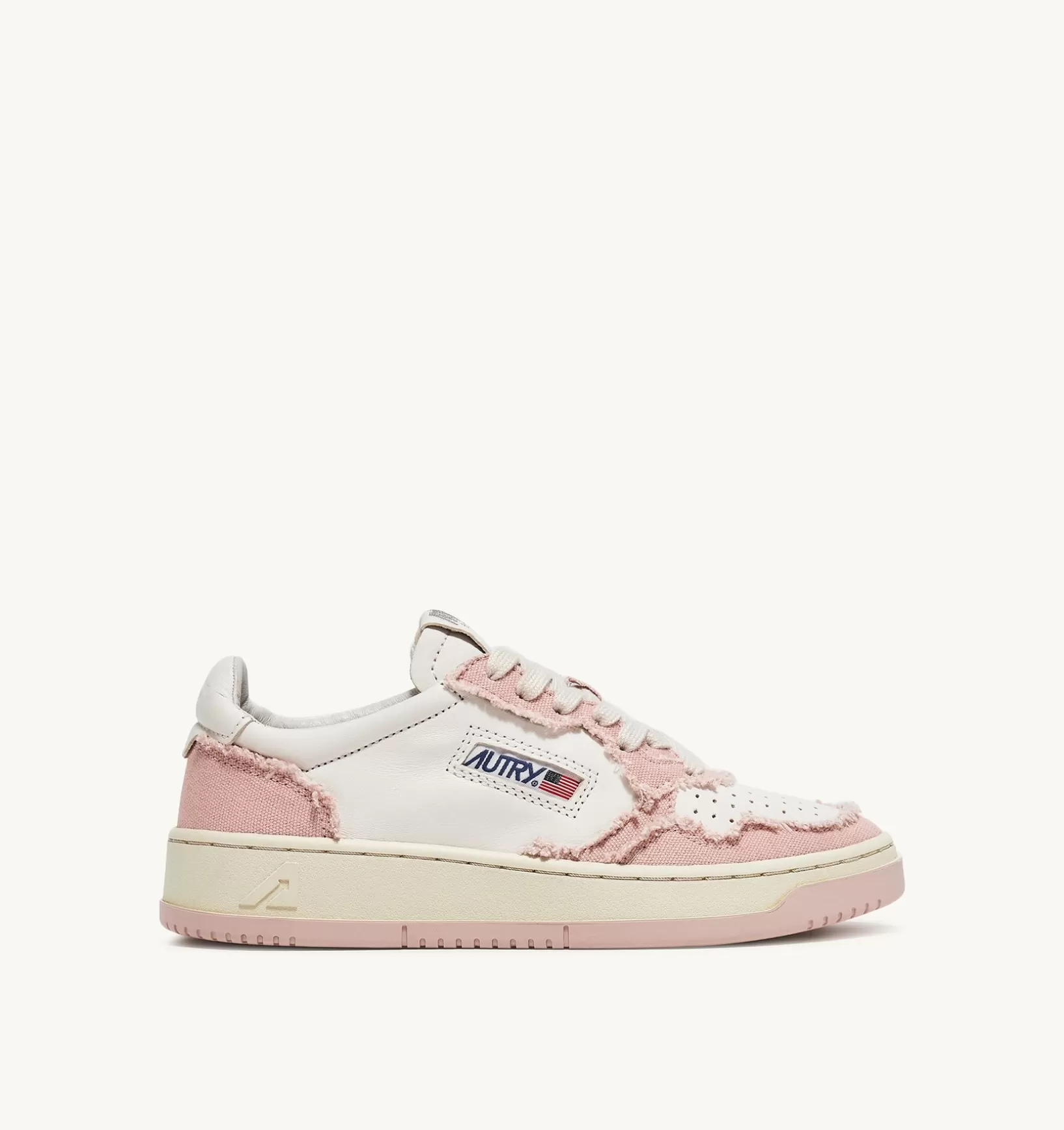 AUTRY Medalist Low Sneaker In Pelle Di Capra E Tela Bianco Powder^Donna Medalist