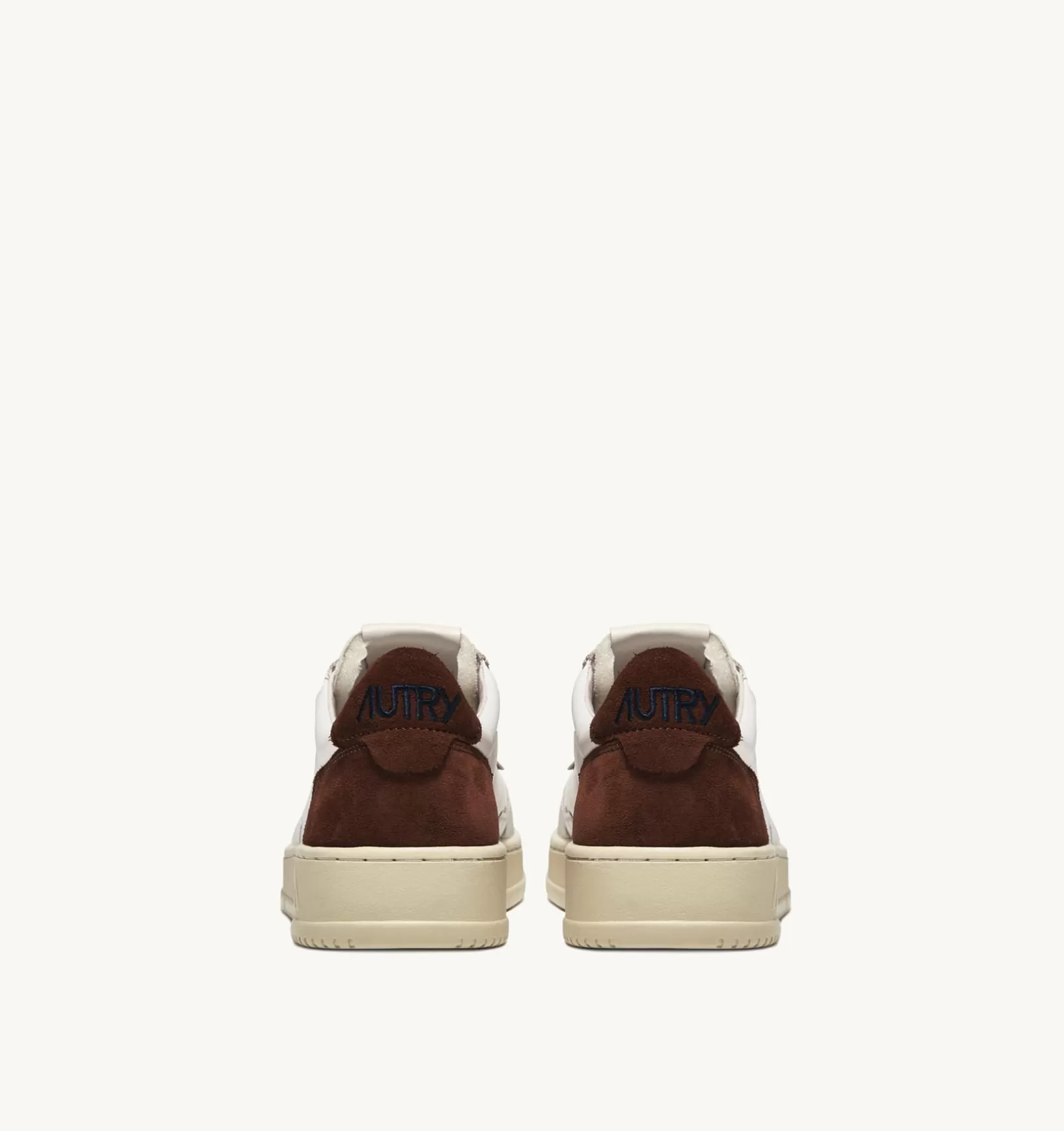 AUTRY Medalist Low Sneaker In Suede E Pelle Bianco E Marrone^Uomo Medalist