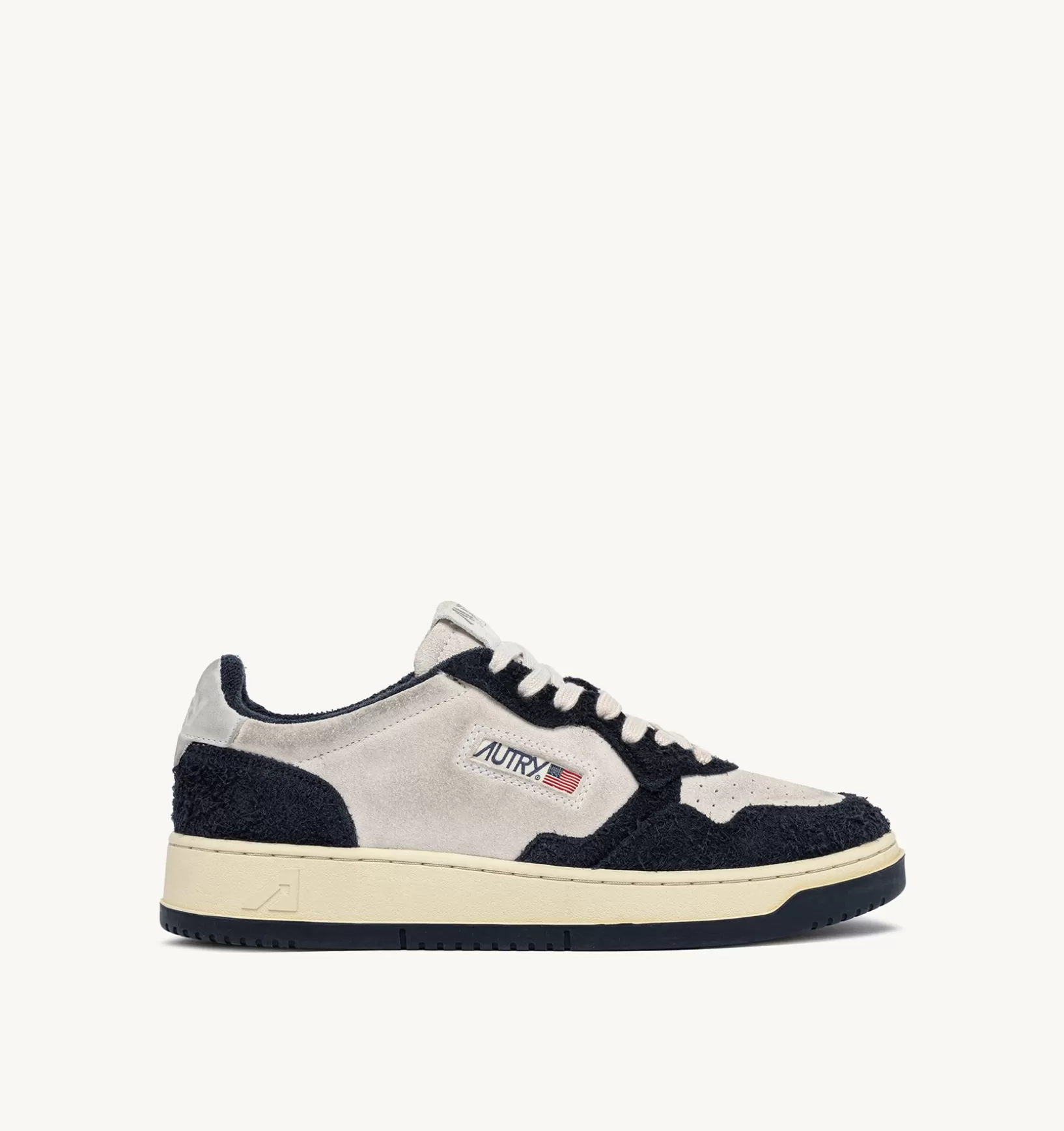 AUTRY Medalist Low Sneakers In Suede Bianco E Suede Effetto Hair Blu^Uomo Medalist