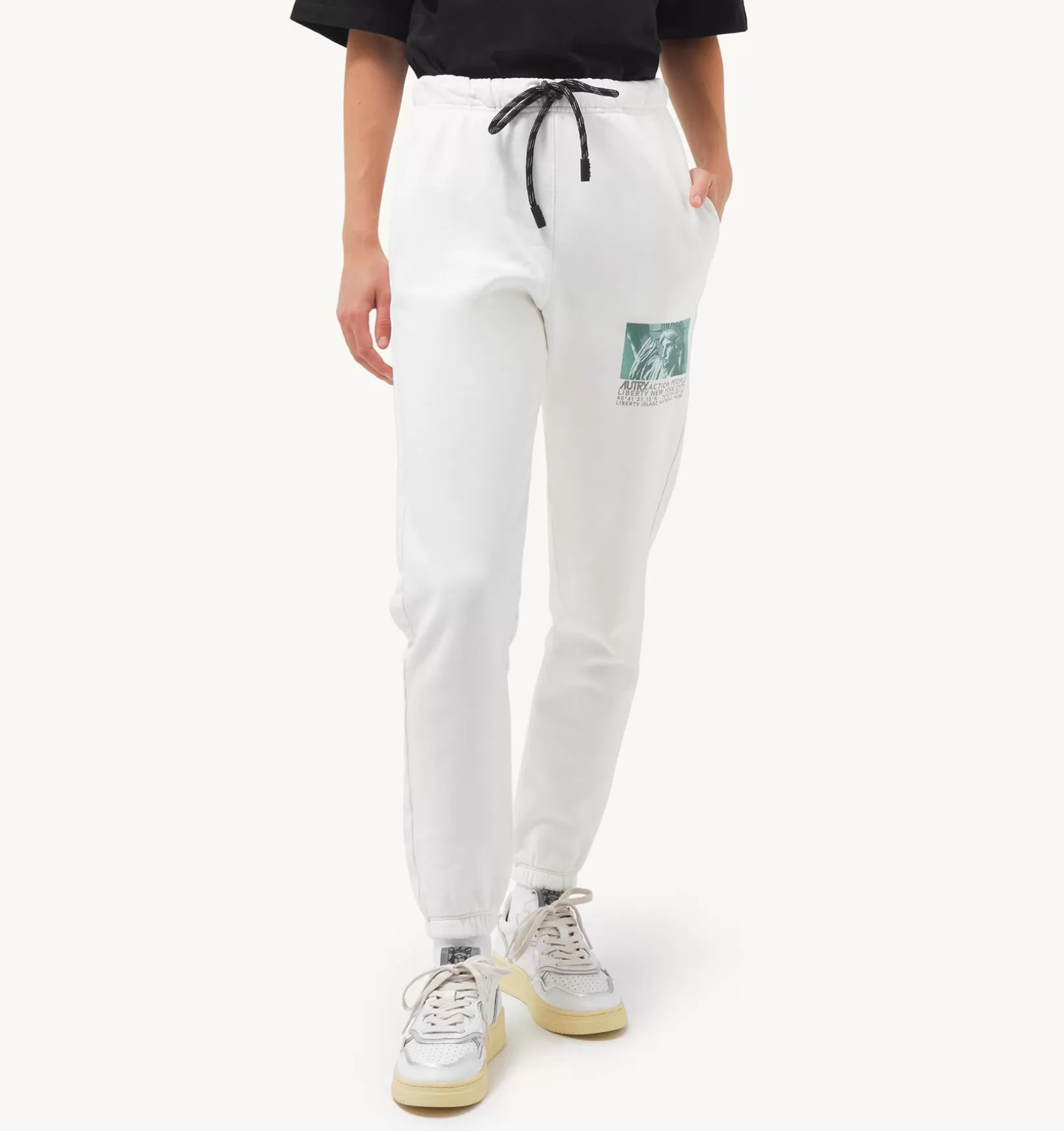 AUTRY Pantalone Liberty Photo Bianco^Donna Bottom