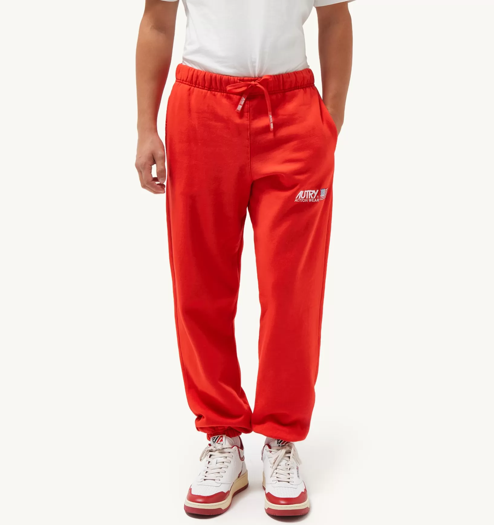 AUTRY Pantaloni Iconic Logo Rosso^Uomo Bottom