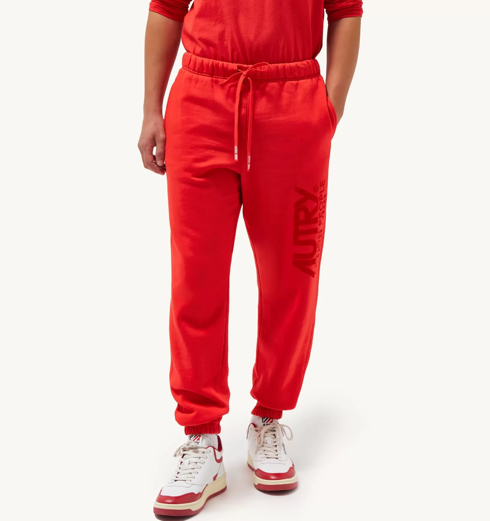 AUTRY Pantaloni Iconic Logo Rosso^Uomo Bottom