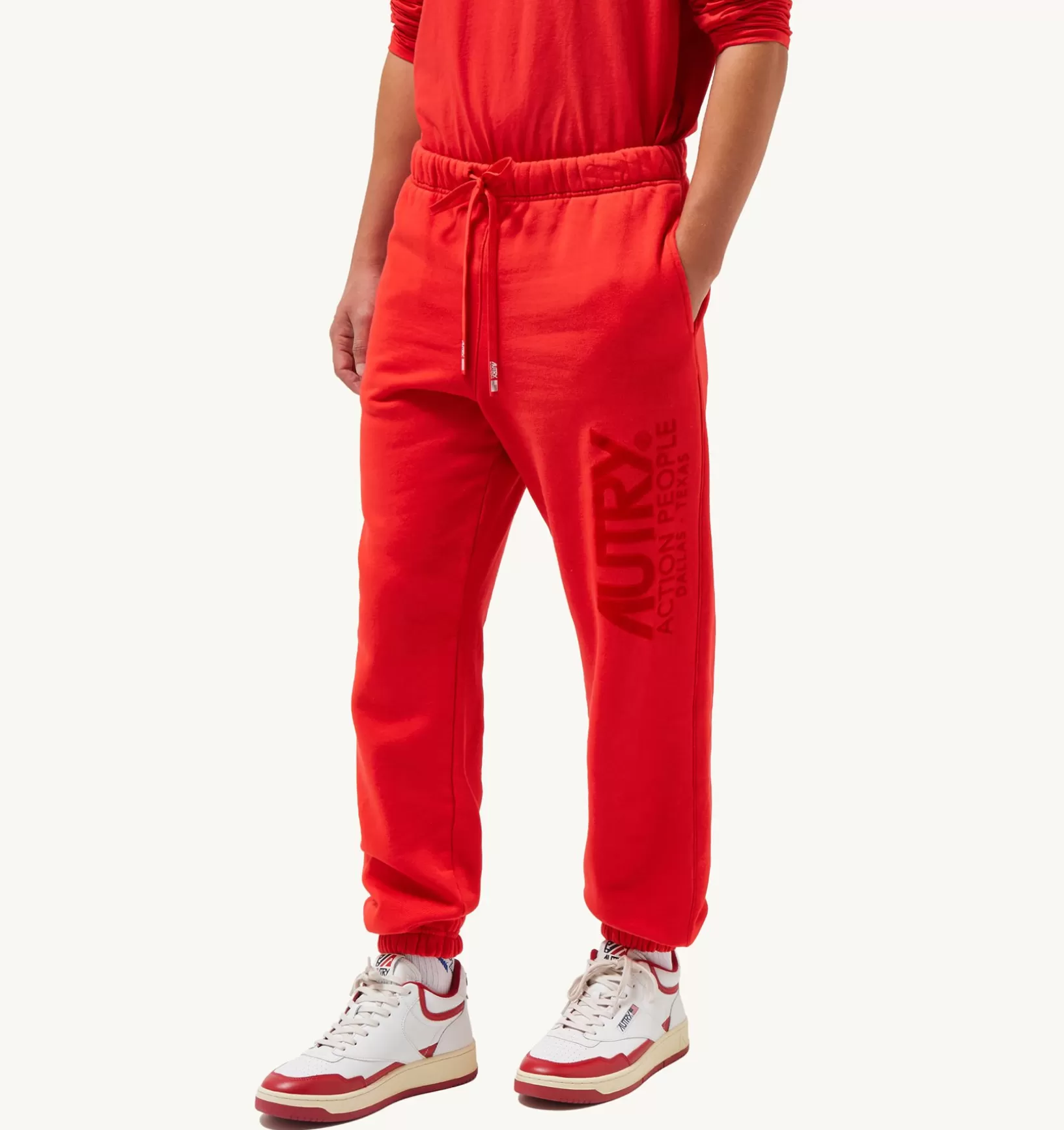 AUTRY Pantaloni Iconic Logo Rosso^Uomo Bottom