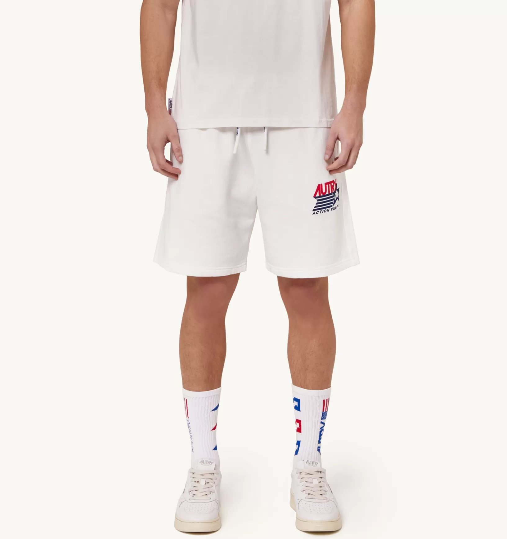 AUTRY Shorts Iconic Logo Bianco^Uomo Bottom