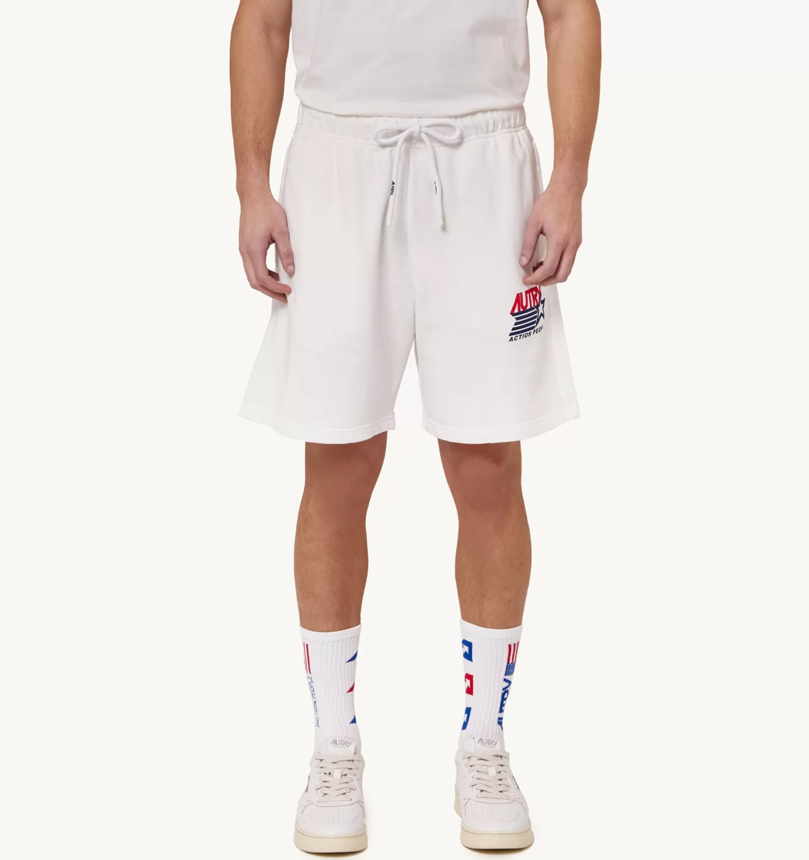 AUTRY Shorts Iconic Logo Bianco^Uomo Bottom