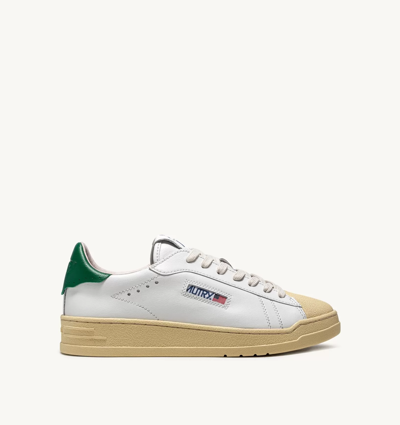 AUTRY Sneakers Bob Lutz Low In Pelle Bianca E Verde^Donna Bob Lutz