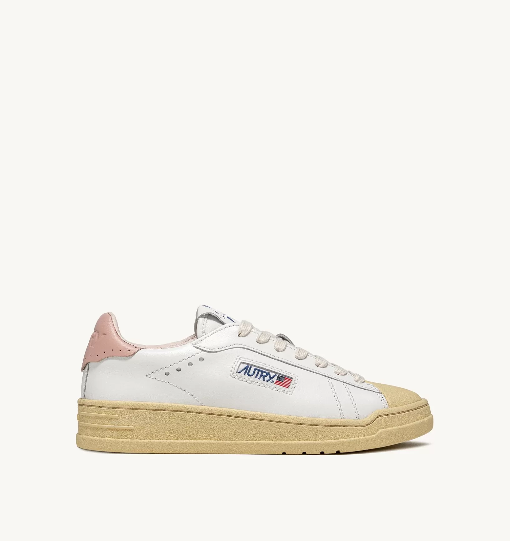 AUTRY Sneakers Bob Lutz Low In Pelle Bianco E Rosa^Donna Bob Lutz