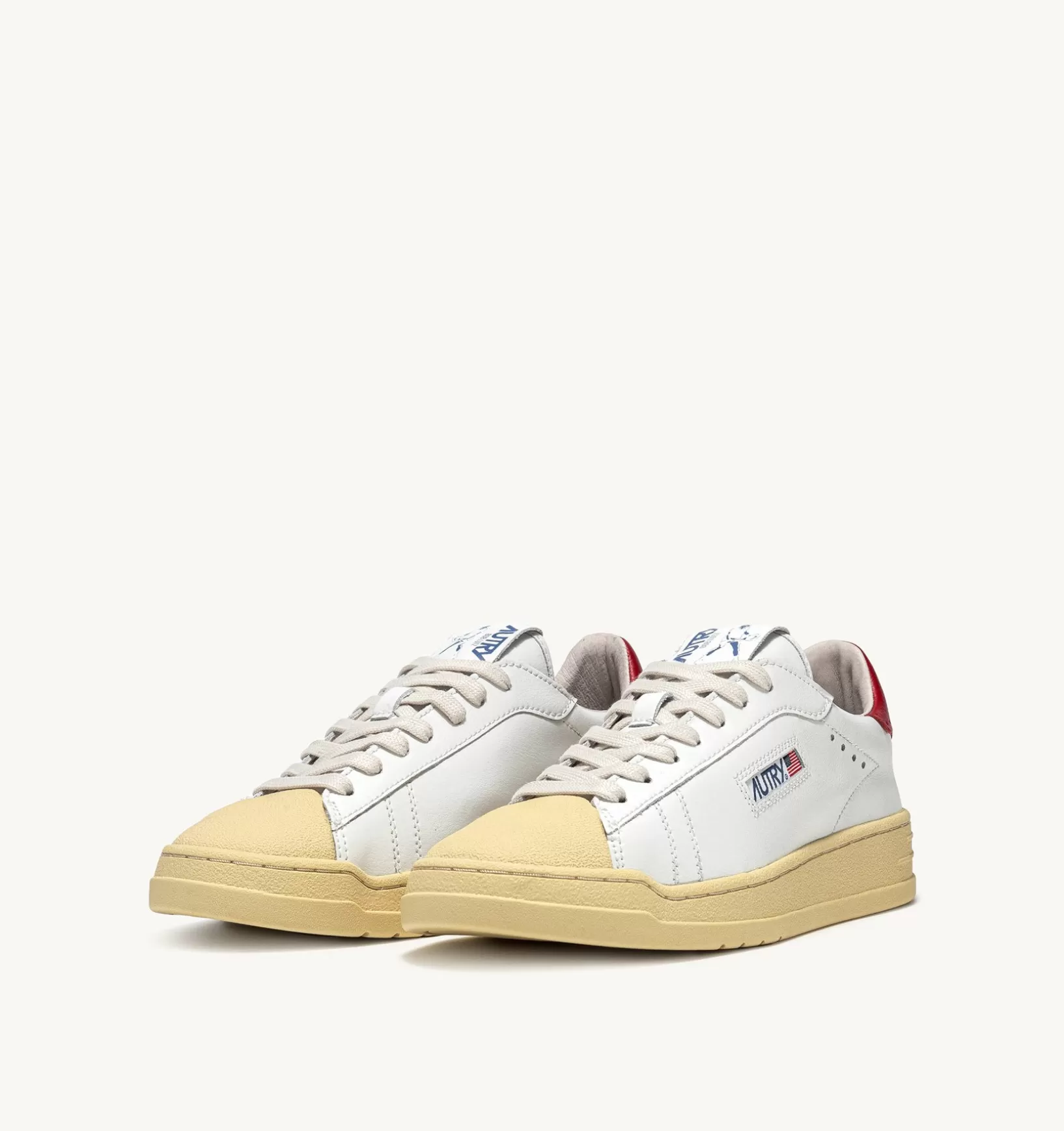 AUTRY Sneakers Bob Lutz Low In Pelle Bianco E Rosso^Uomo Bob Lutz