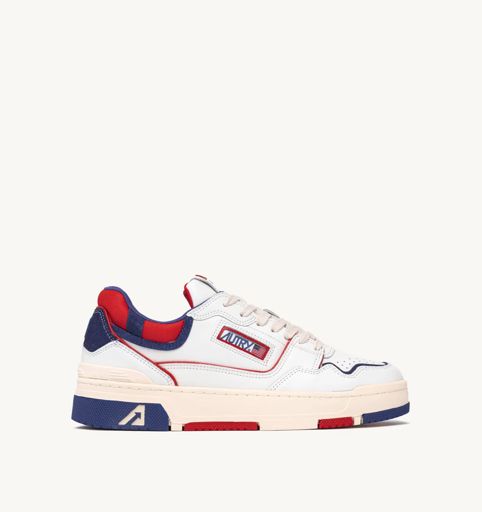AUTRY Sneakers Clc In Pelle Colore Bianco Rosso E Blu^Uomo Clc