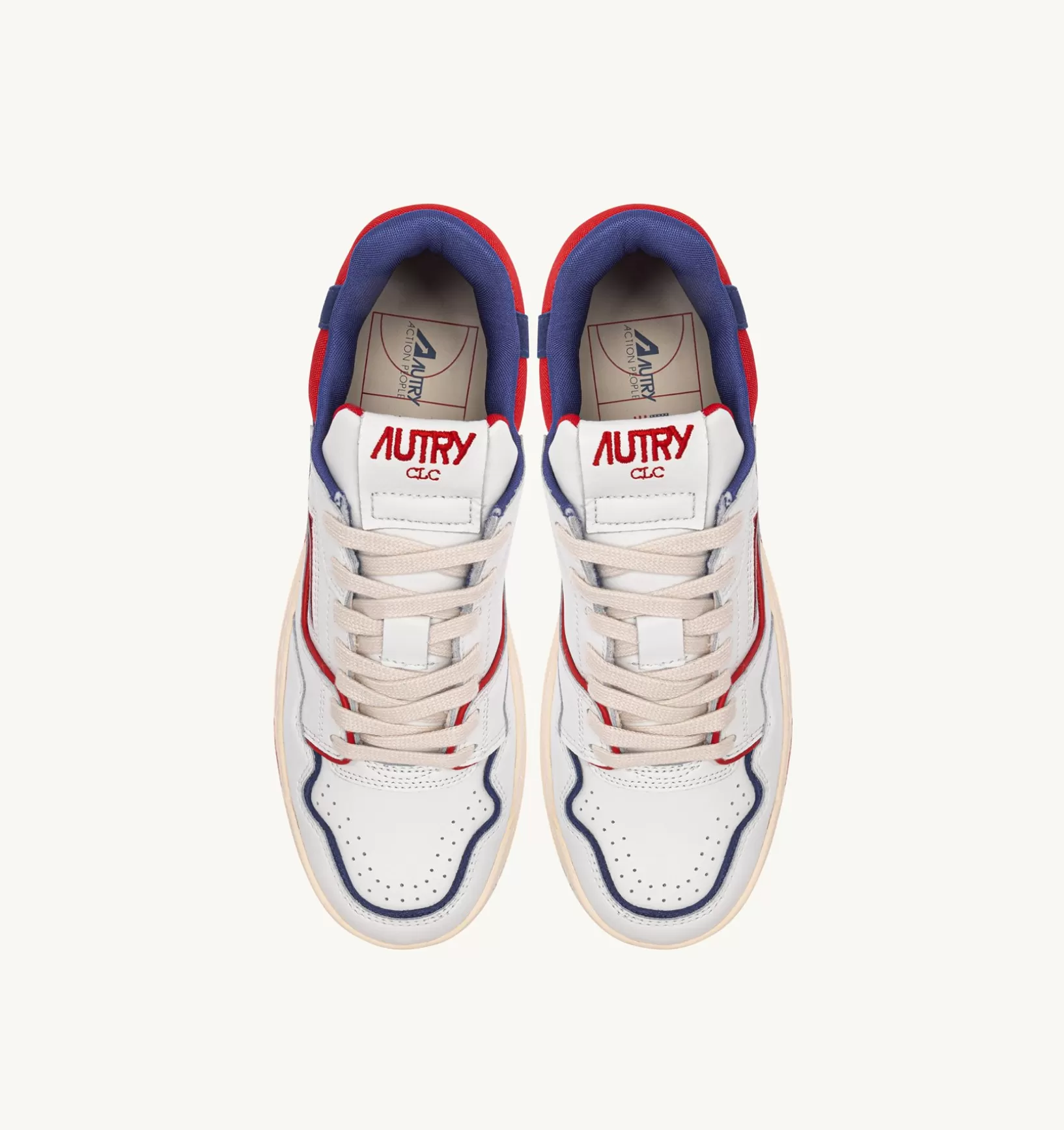 AUTRY Sneakers Clc In Pelle Colore Bianco Rosso E Blu^Uomo Clc