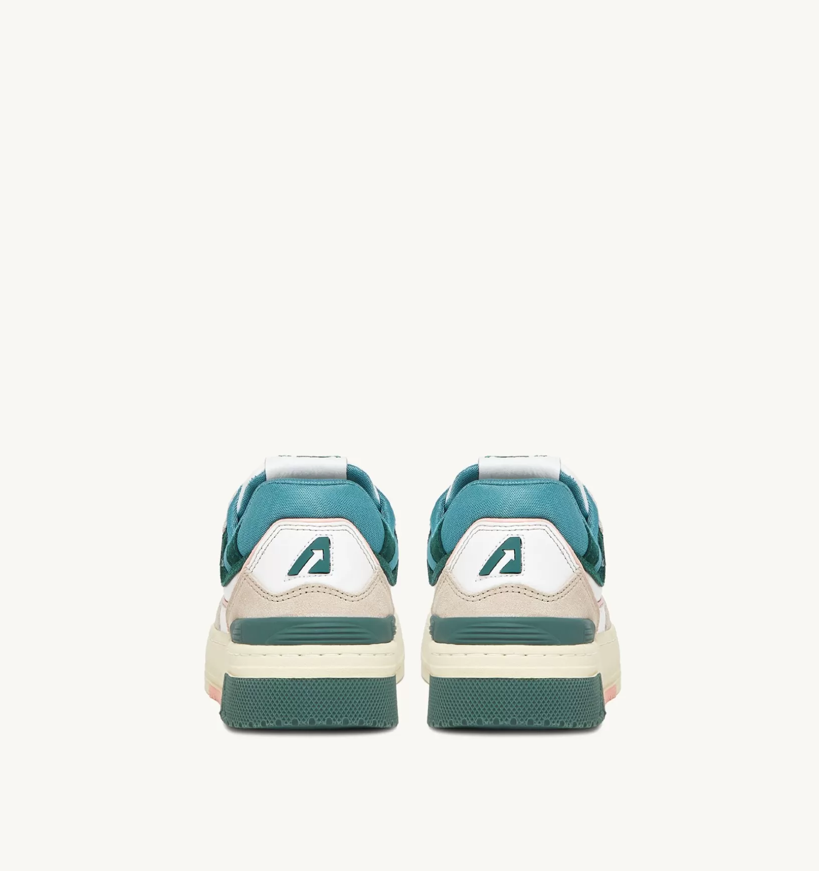 AUTRY Sneakers Clc In Pelle Colore Bianco Verde E Suede Beige^Donna Clc
