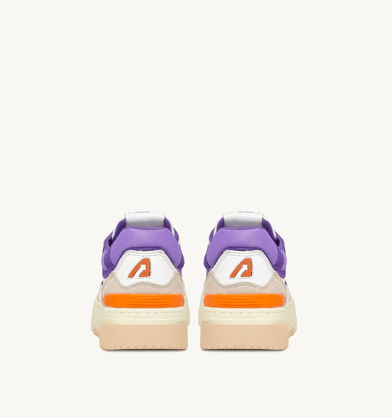 AUTRY Sneakers Clc In Pelle Colore Bianco Viola E Suede Beige^Donna Clc