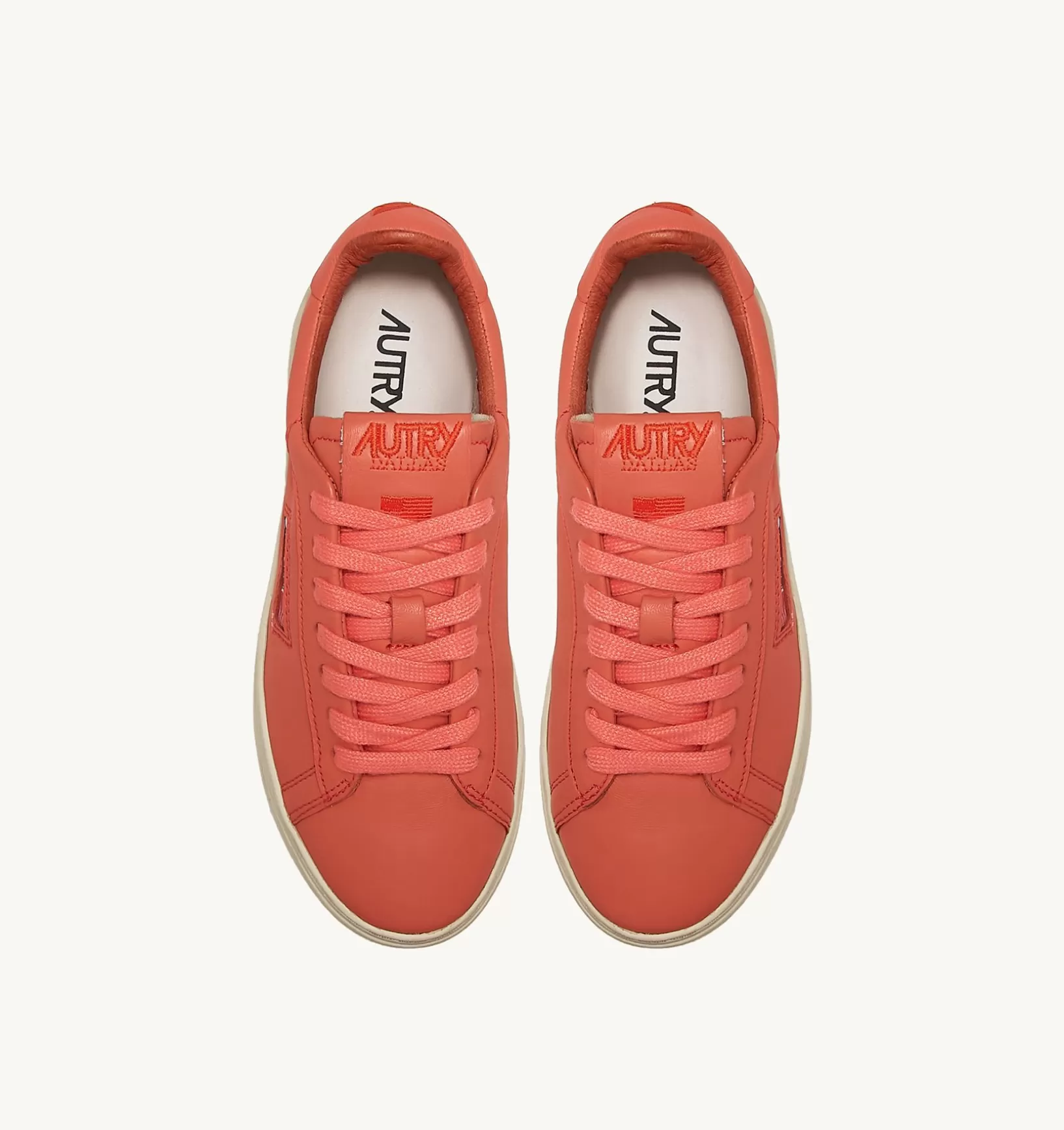 AUTRY Sneakers Dallas Low In Morbida Pelle Tangerine Di Capra^Donna Dallas