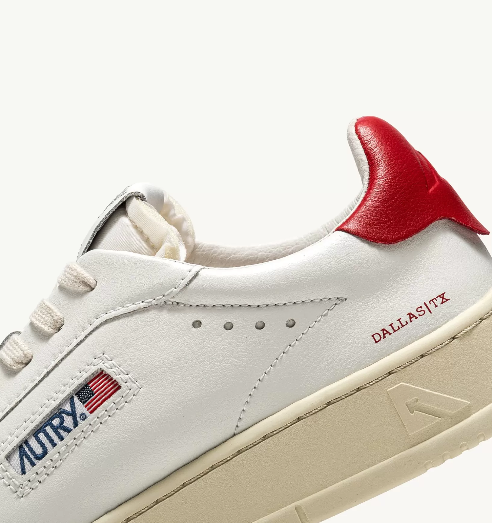 AUTRY Sneakers Dallas Low In Pelle Colore Bianco E Rosso^Donna Dallas