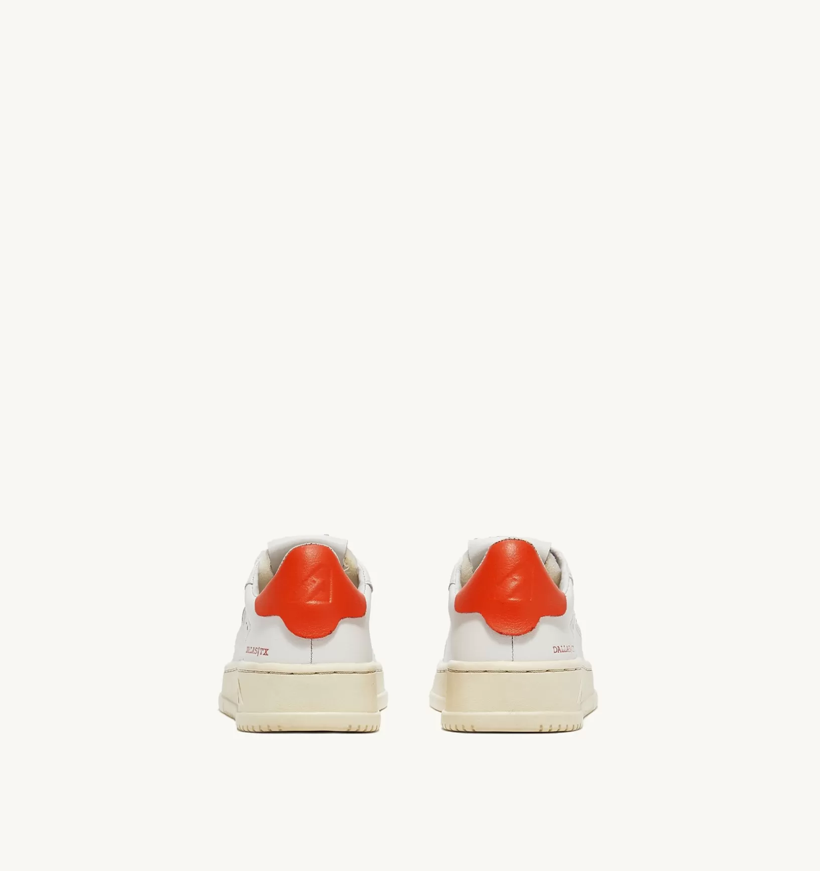 AUTRY Sneakers Dallas Low In Pelle Colore Bianco E Tangerine Per Bambini^Bambino Dallas