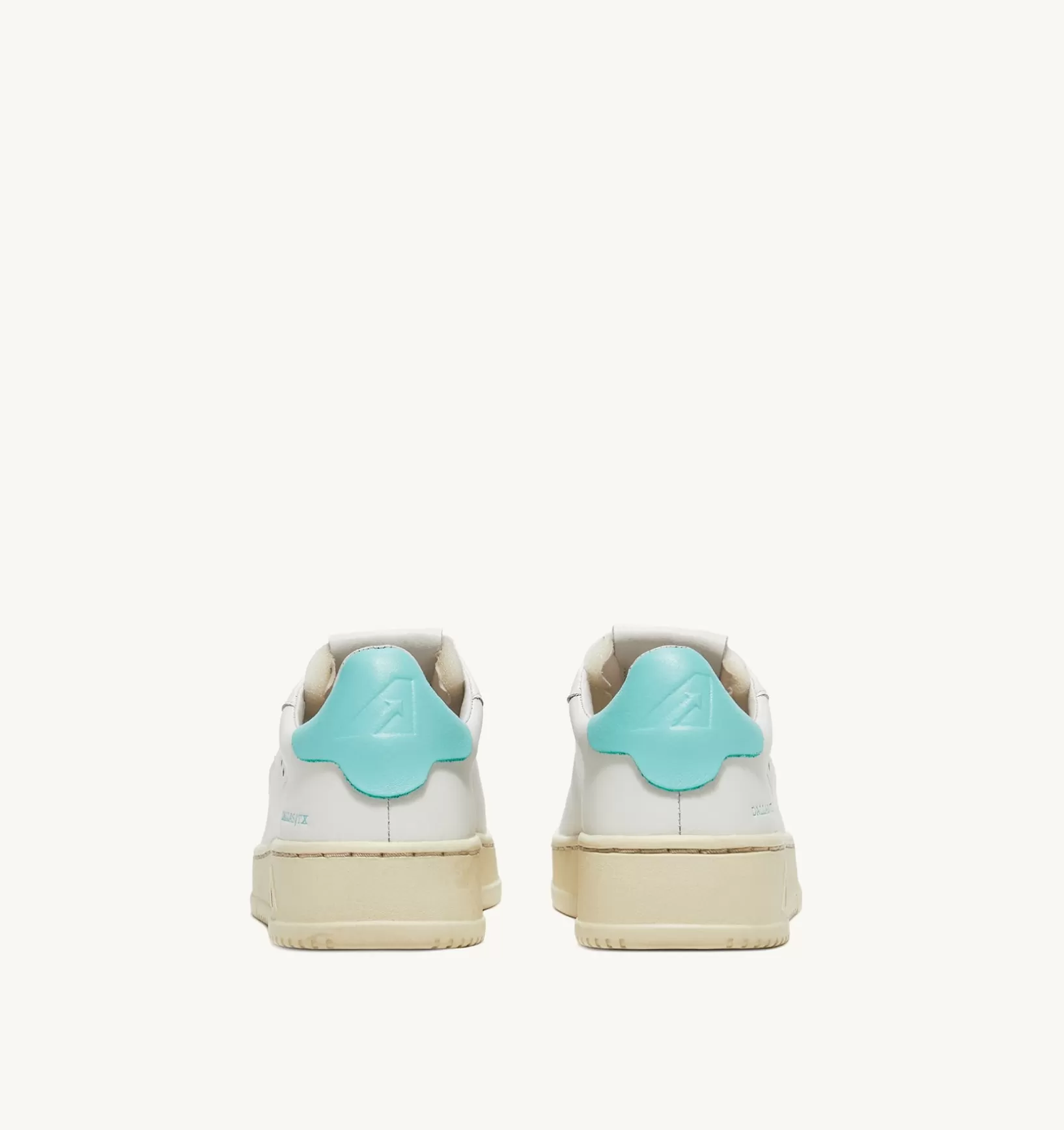 AUTRY Sneakers Dallas Low In Pelle Colore Bianco E Turquoise^Donna Dallas