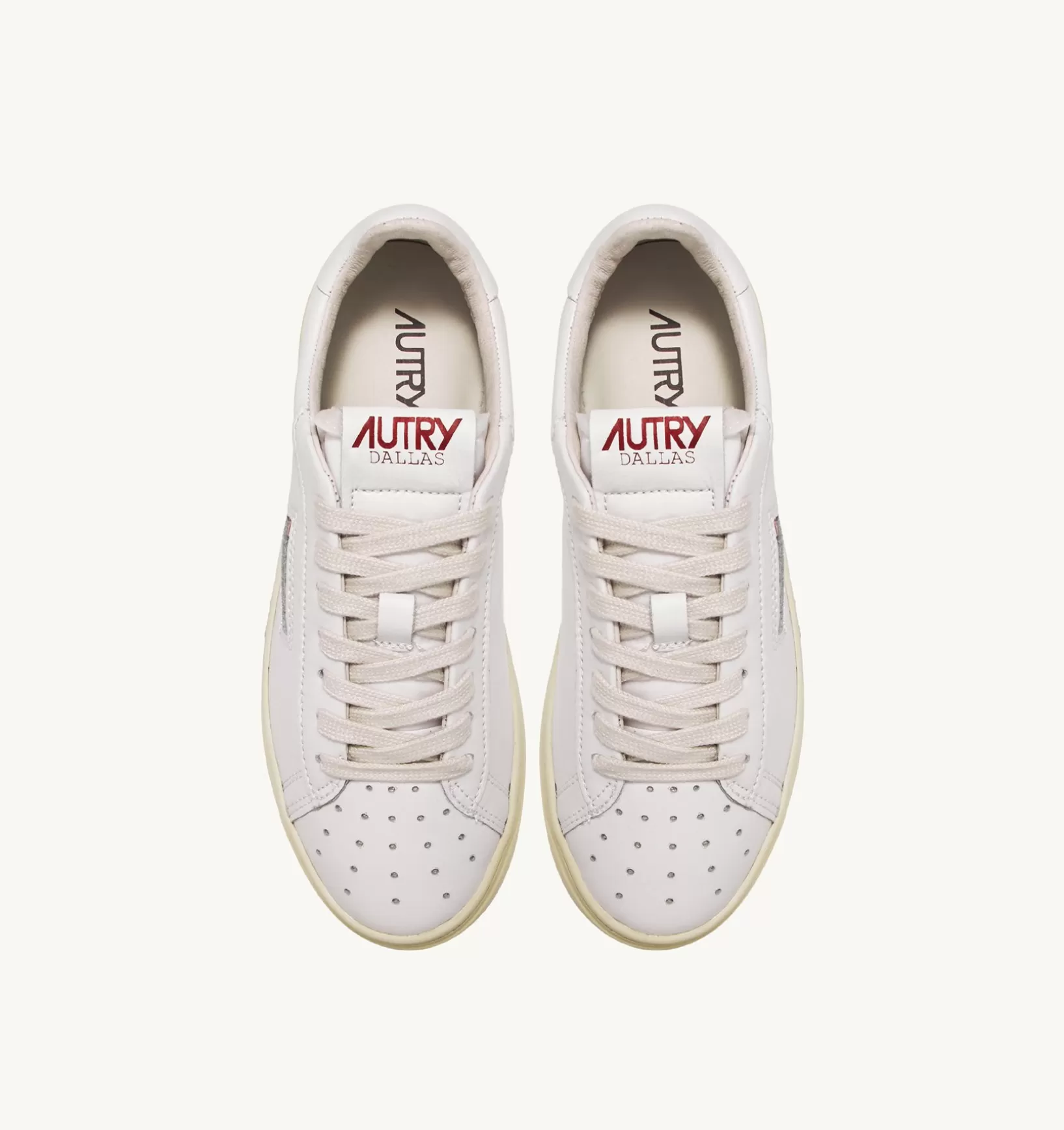 AUTRY Sneakers Dallas Low In Pelle E Foil Print Colore Bianco E Rosso^Donna Dallas