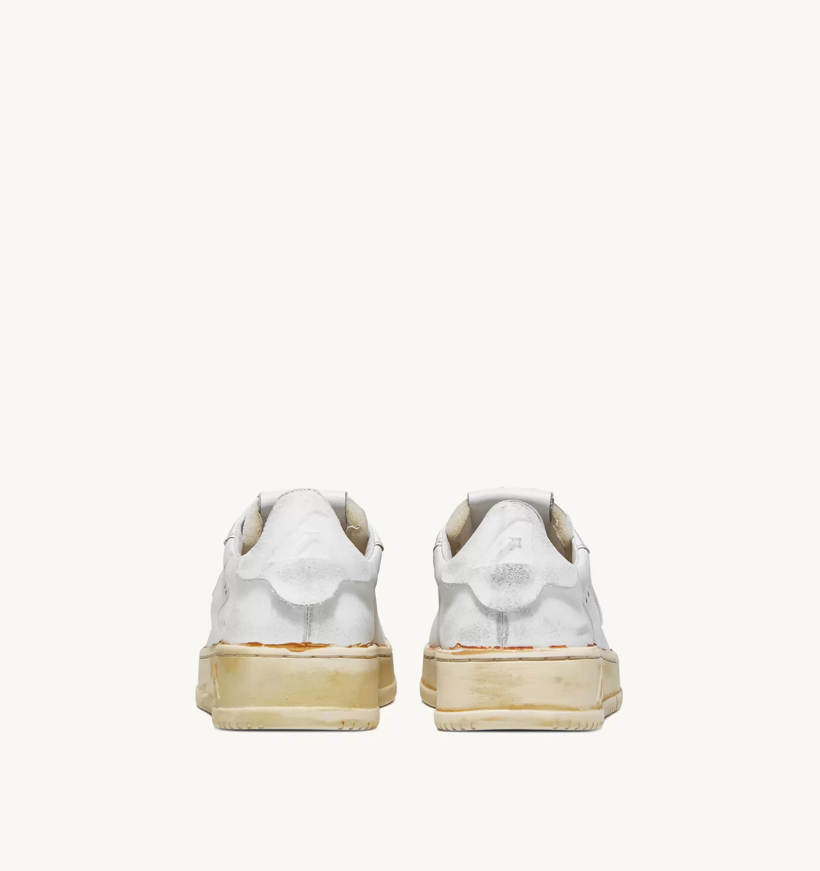 AUTRY Sneakers Dallas Low Super Vintage In Pelle Bianco^Uomo Super Vintage