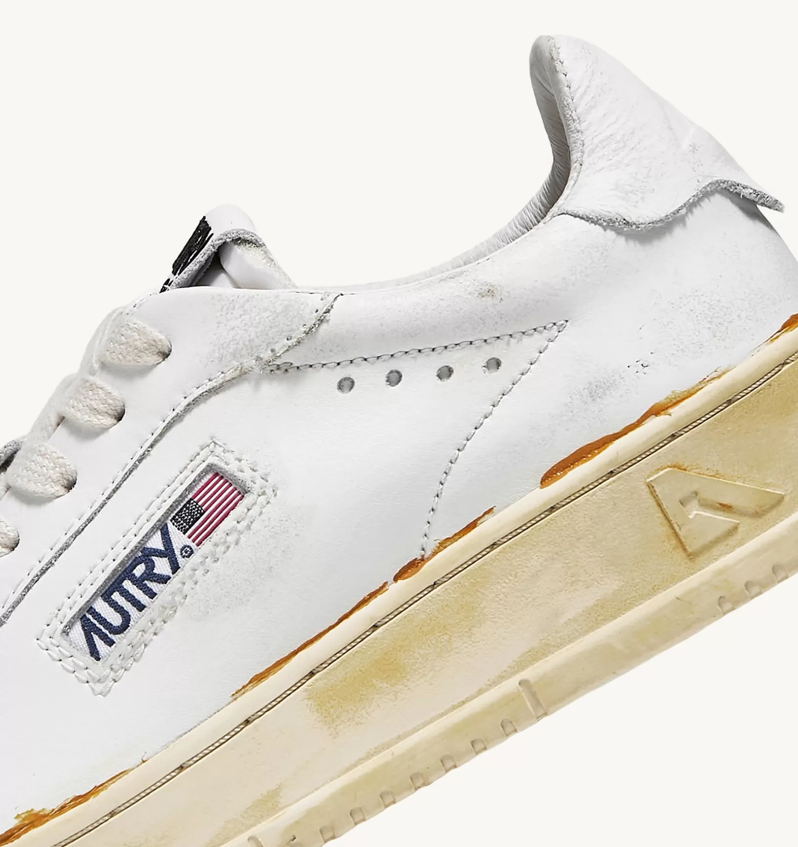 AUTRY Sneakers Dallas Super Vintage Low In Pelle Bianco^Donna Super Vintage