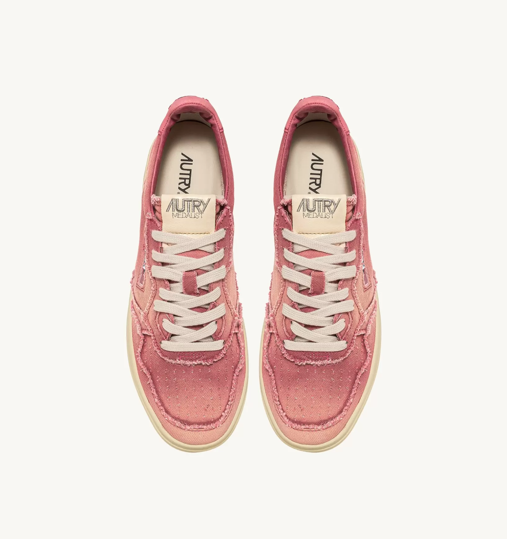 AUTRY Sneakers Medalist Low In Denim Color Coral^Donna Medalist