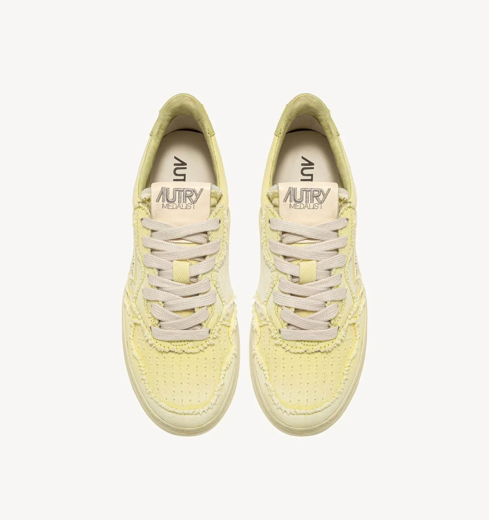 AUTRY Sneakers Medalist Low In Denim Color Yellow Iris^Donna Medalist