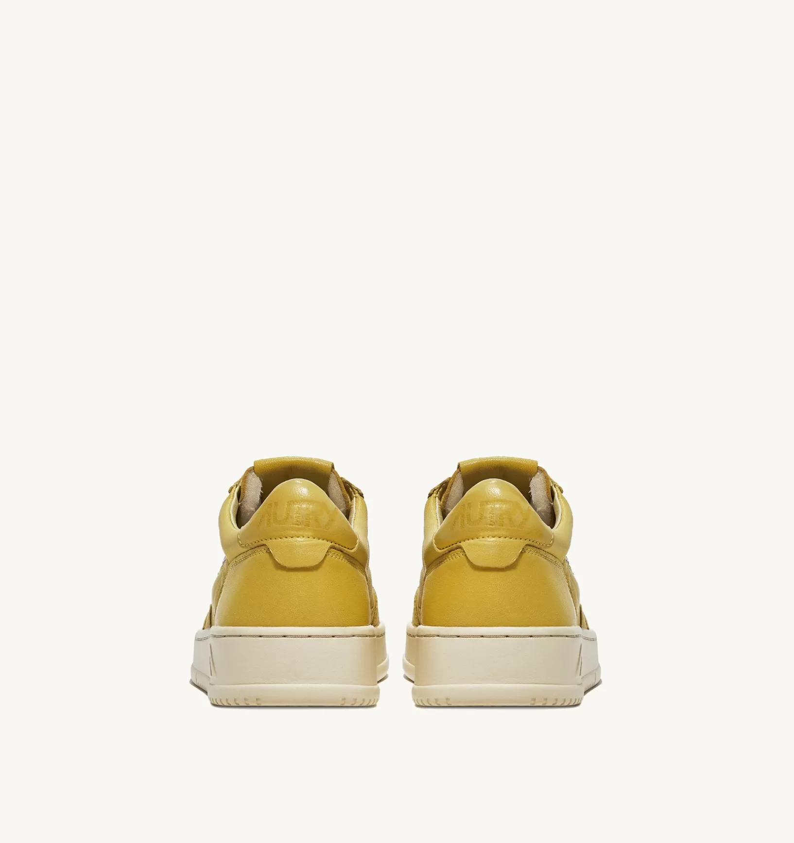 AUTRY Sneakers Medalist Low In Morbida Pelle Yellow Iris Di Capra^Donna Medalist