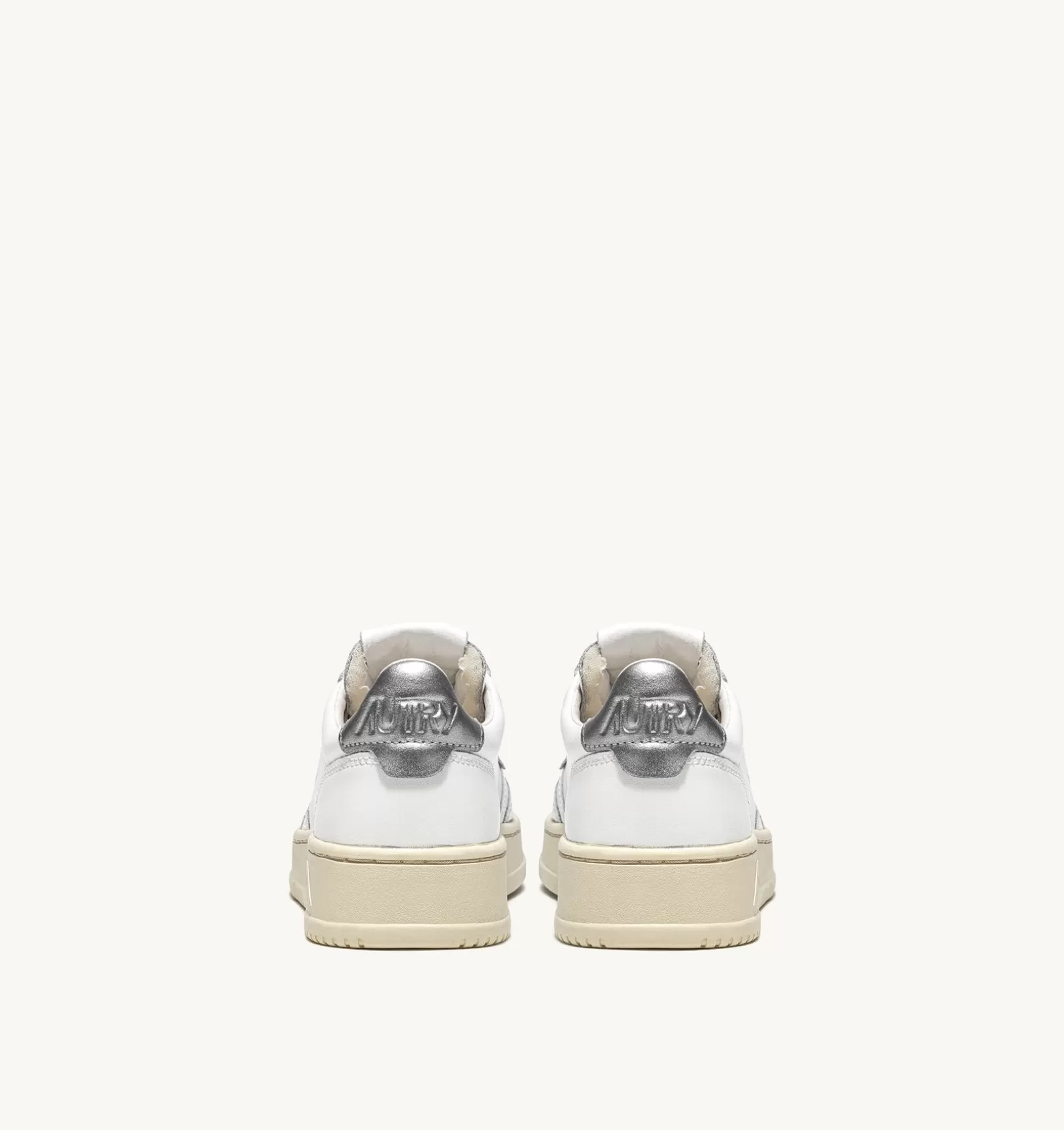 AUTRY Sneakers Medalist Low In Pelle Bianca E Argento^Donna Medalist