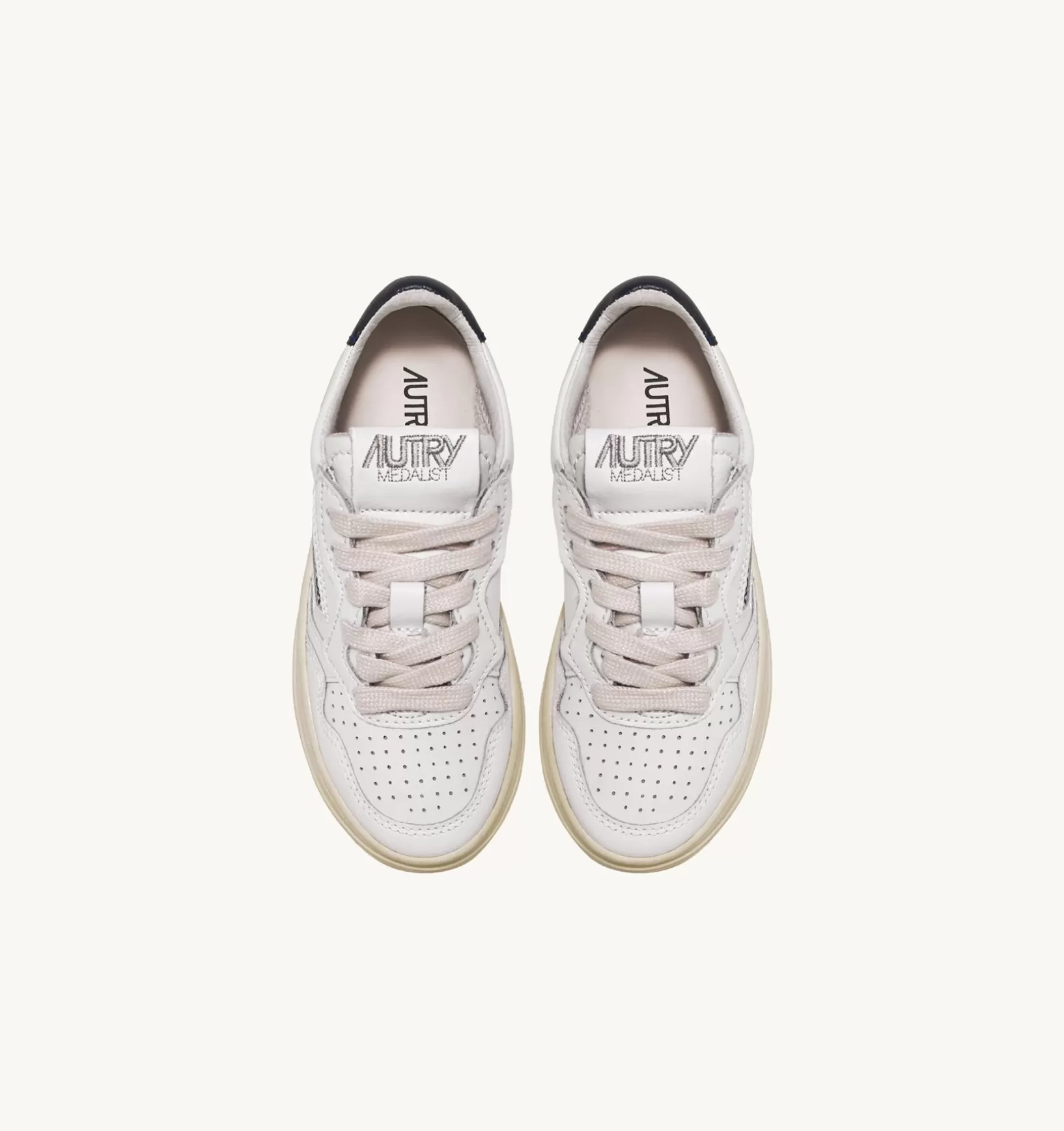 AUTRY Sneakers Medalist Low In Pelle Bianca E Blu Per Bambini^Bambino Medalist