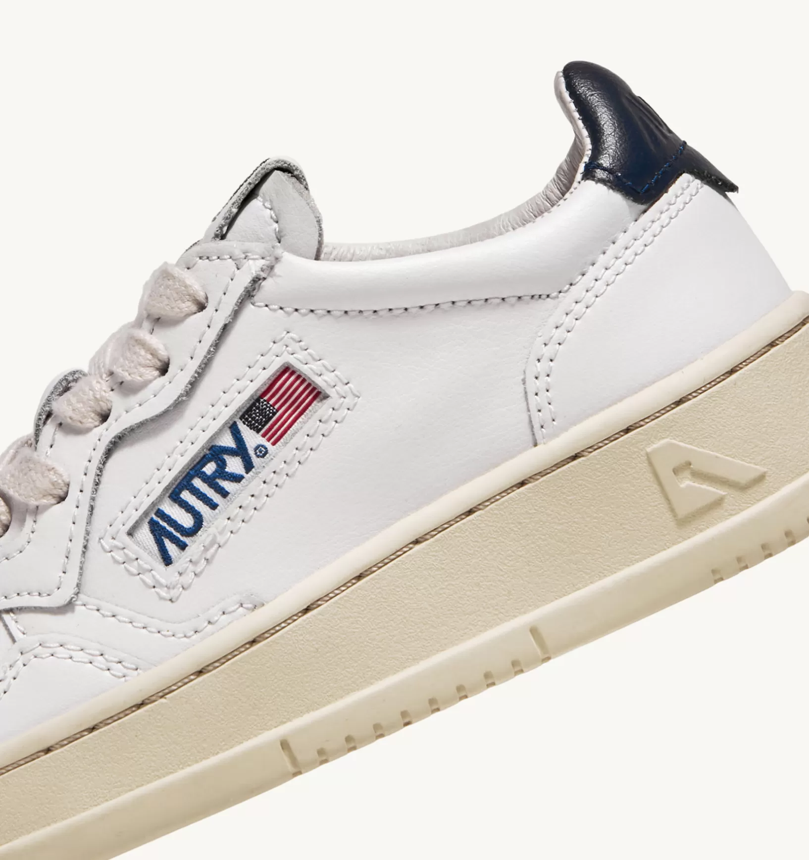 AUTRY Sneakers Medalist Low In Pelle Bianca E Blu Per Bambini^Bambino Medalist