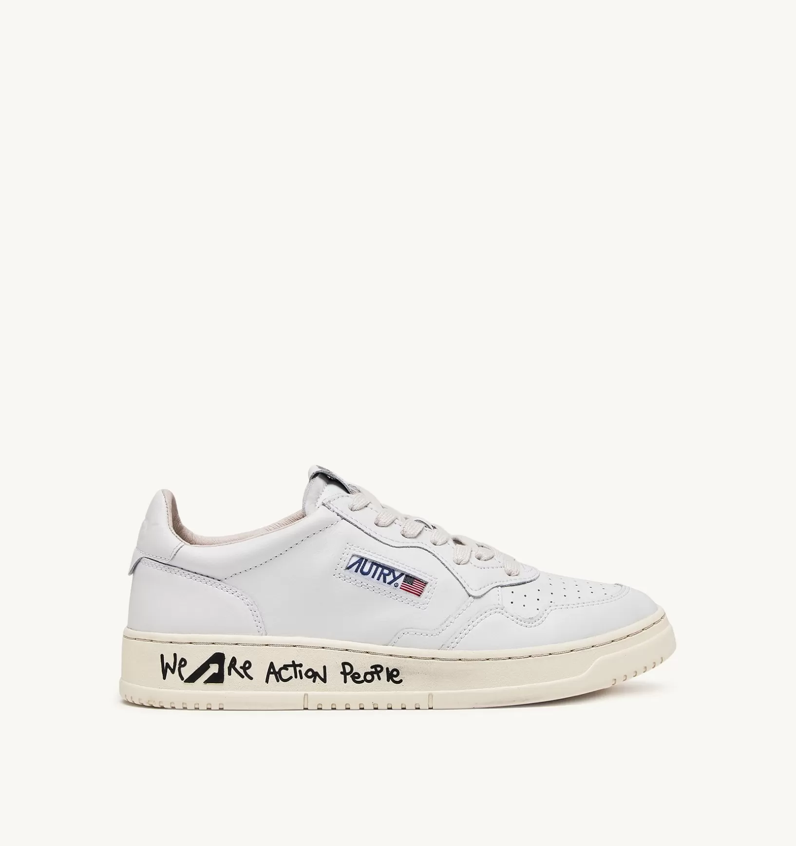 AUTRY Sneakers Medalist Low In Pelle Bianca E Draw Action Print^Uomo Medalist