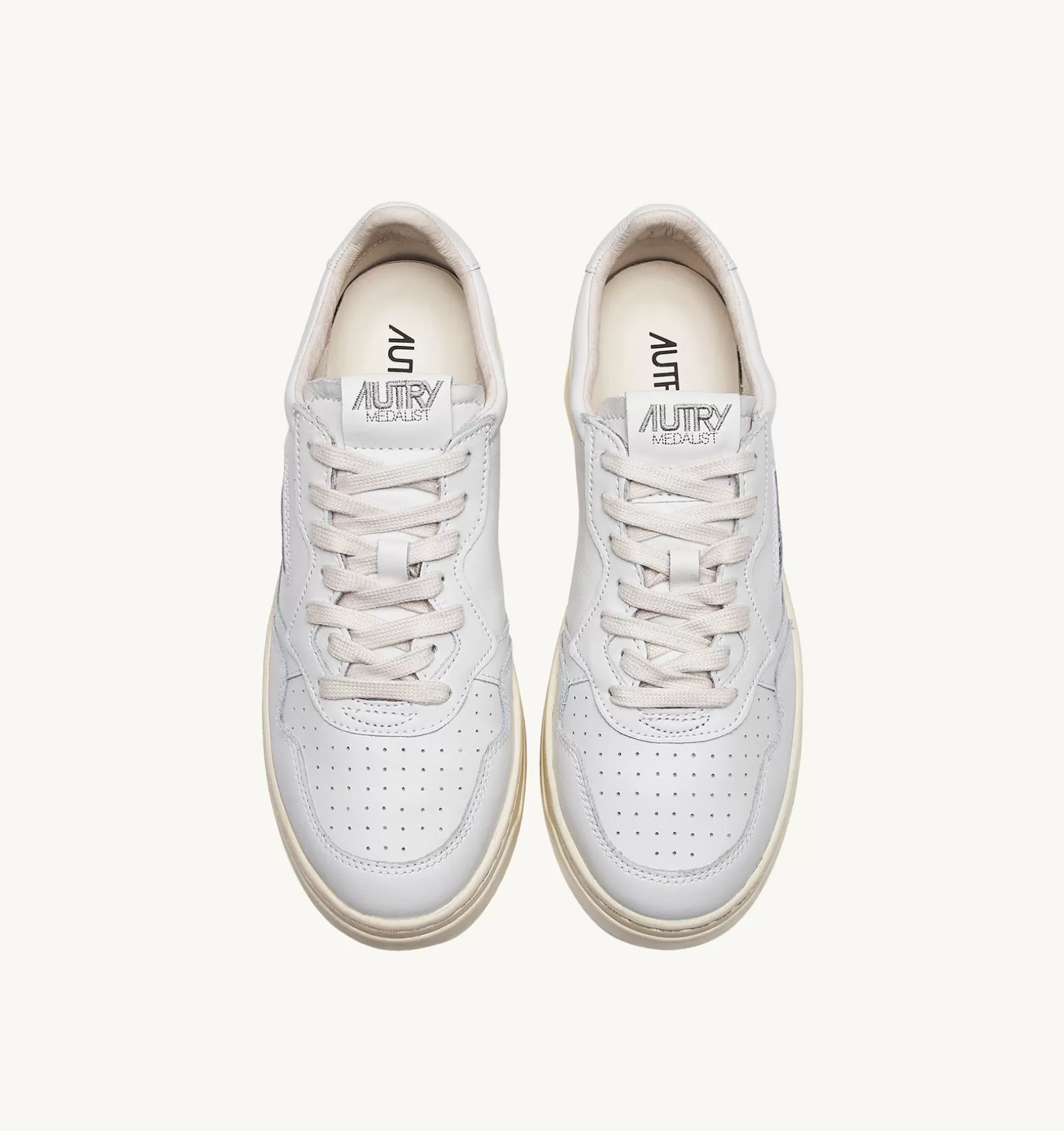 AUTRY Sneakers Medalist Low In Pelle Bianca E Draw Action Print^Uomo Medalist