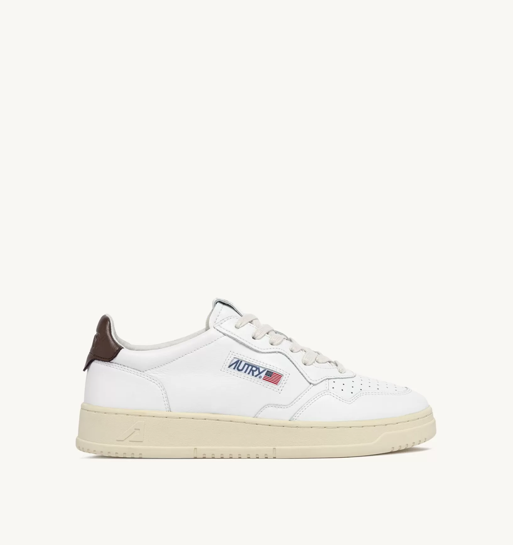 AUTRY Sneakers Medalist Low In Pelle Bianca E Marrone^Uomo Medalist