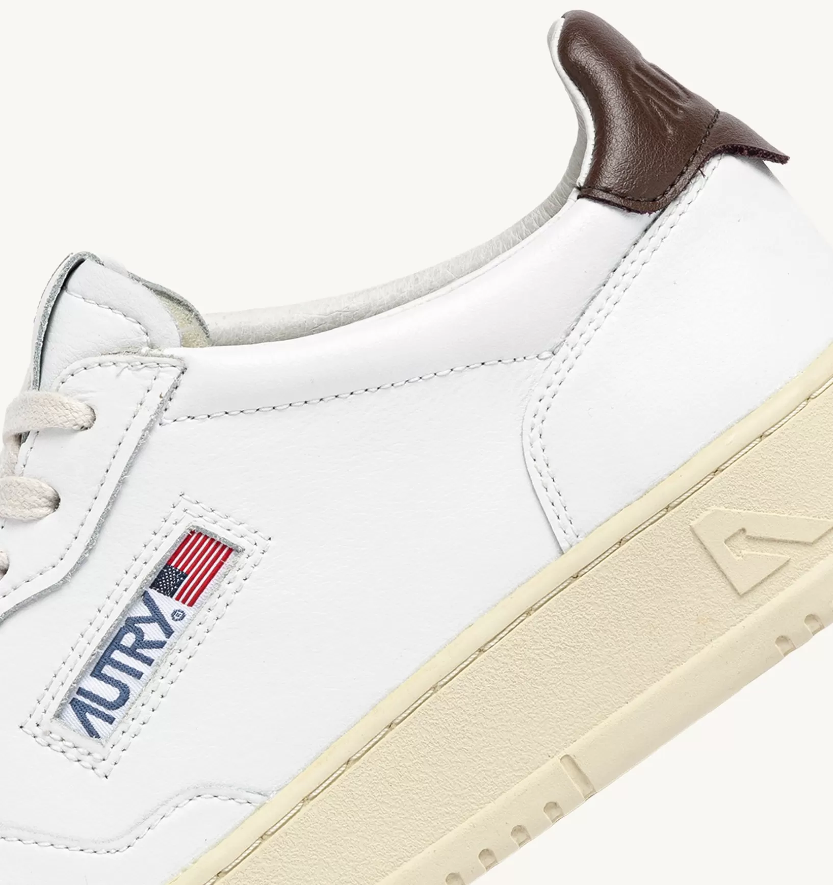 AUTRY Sneakers Medalist Low In Pelle Bianca E Marrone^Uomo Medalist