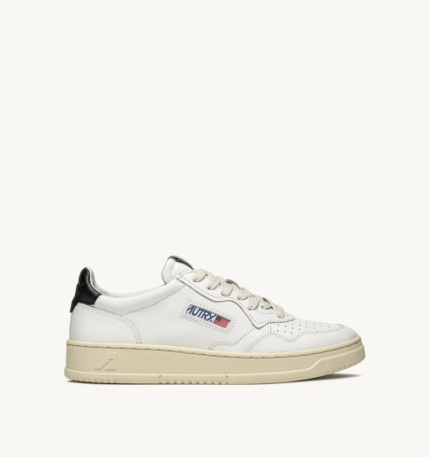 AUTRY Sneakers Medalist Low In Pelle Bianca E Nera^Uomo Medalist