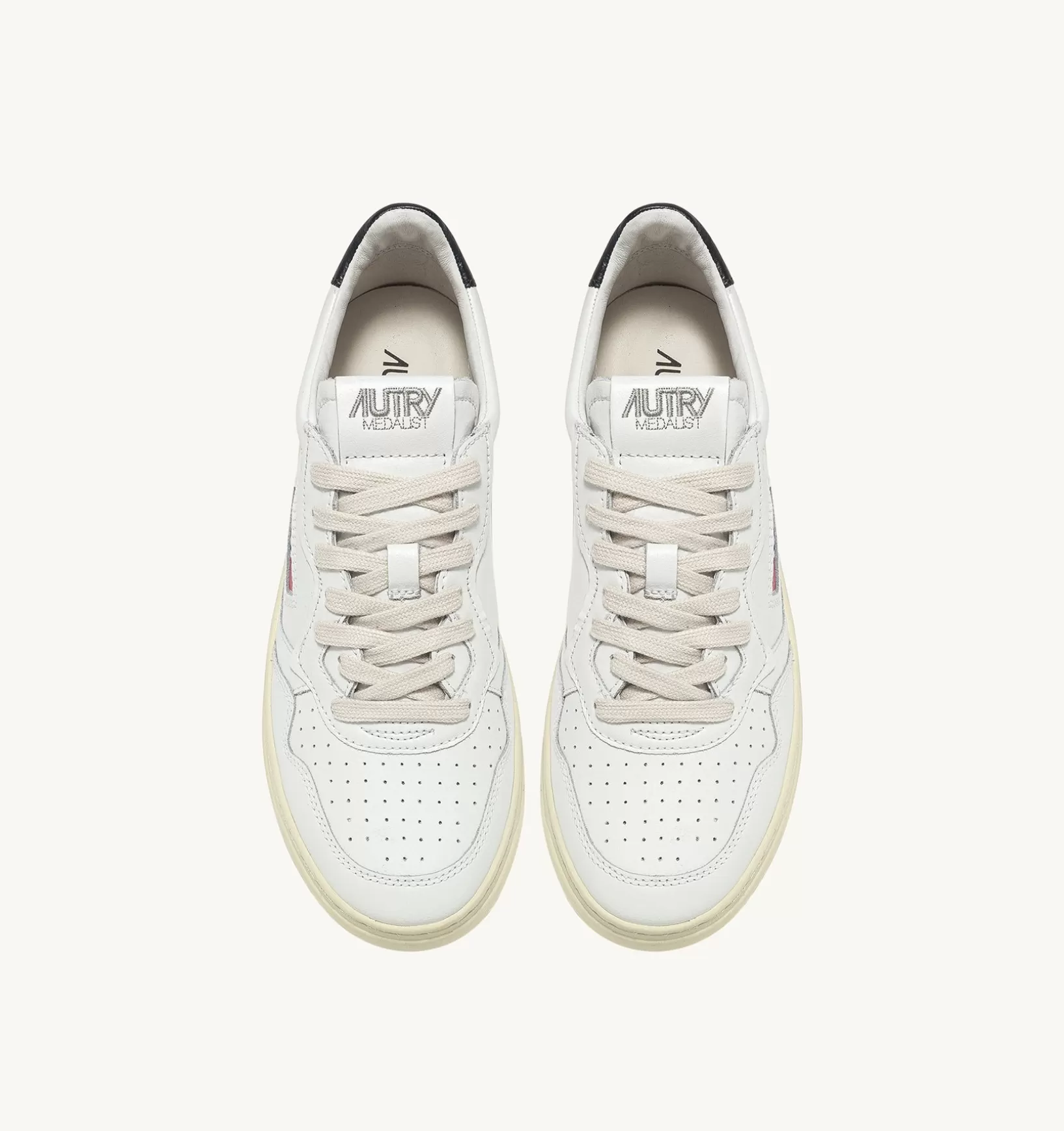 AUTRY Sneakers Medalist Low In Pelle Bianca E Nera^Uomo Medalist