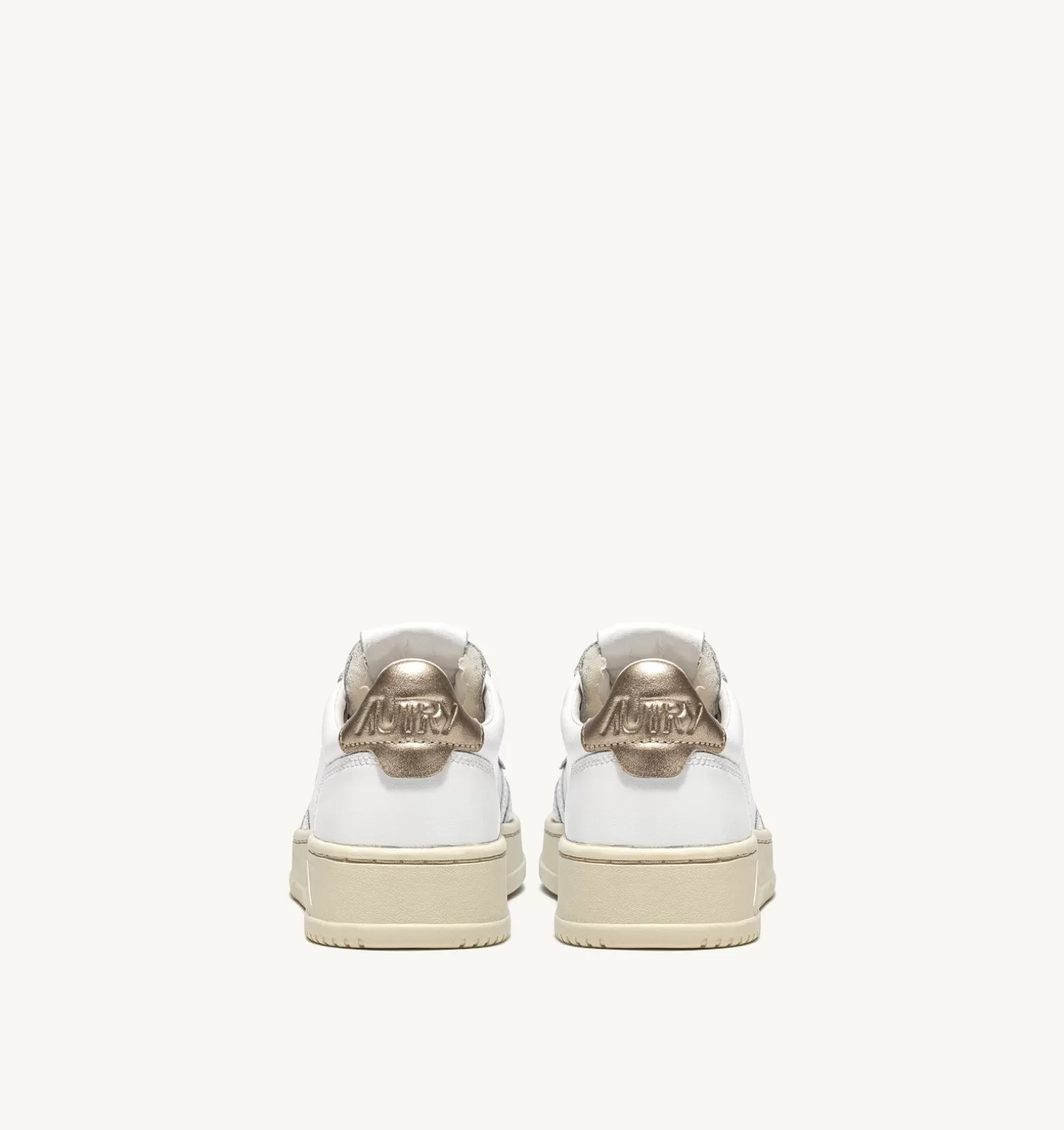 AUTRY Sneakers Medalist Low In Pelle Bianca E Oro^Donna Medalist