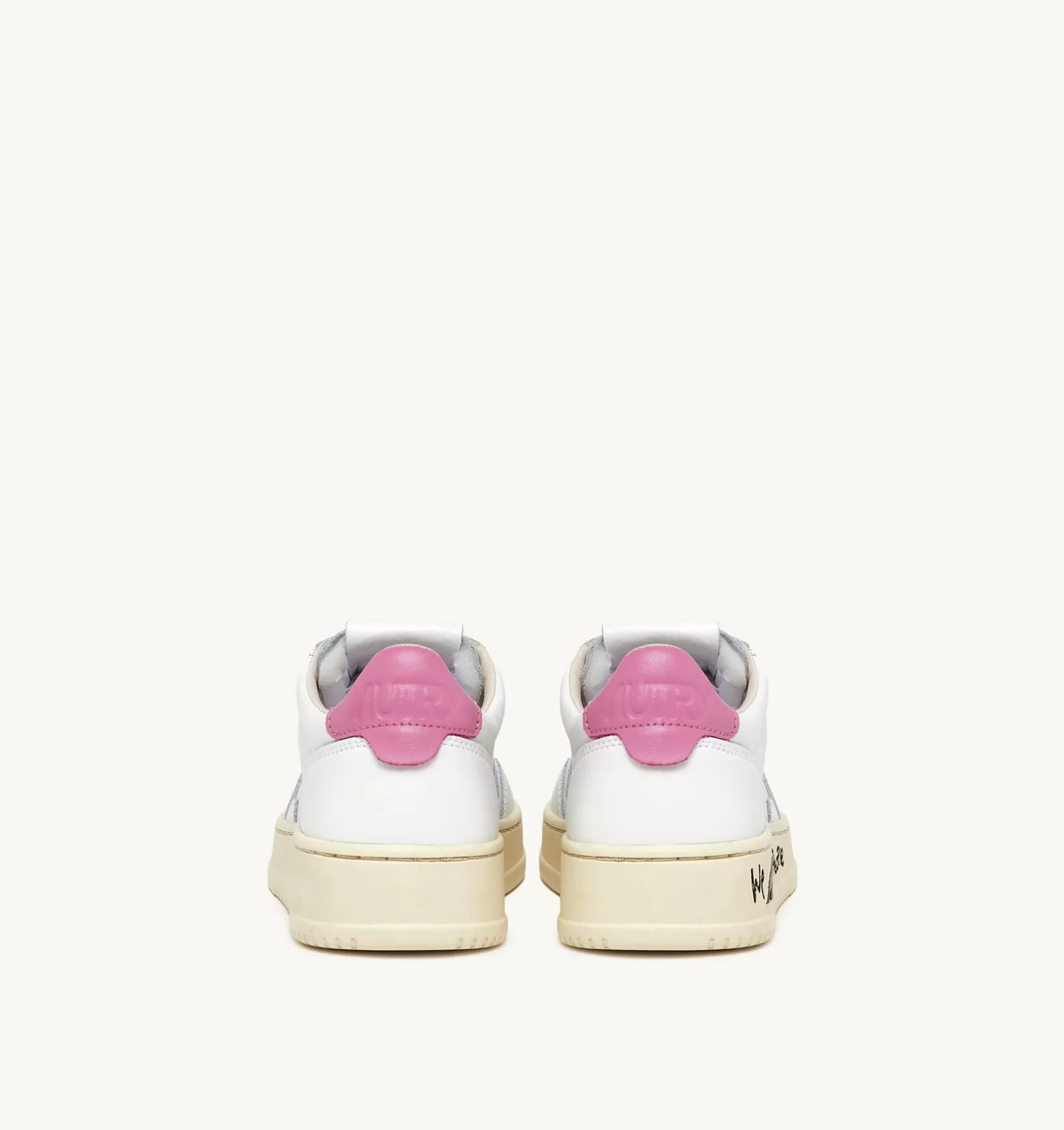 AUTRY Sneakers Medalist Low In Pelle Bianca E Rosa^Donna Medalist