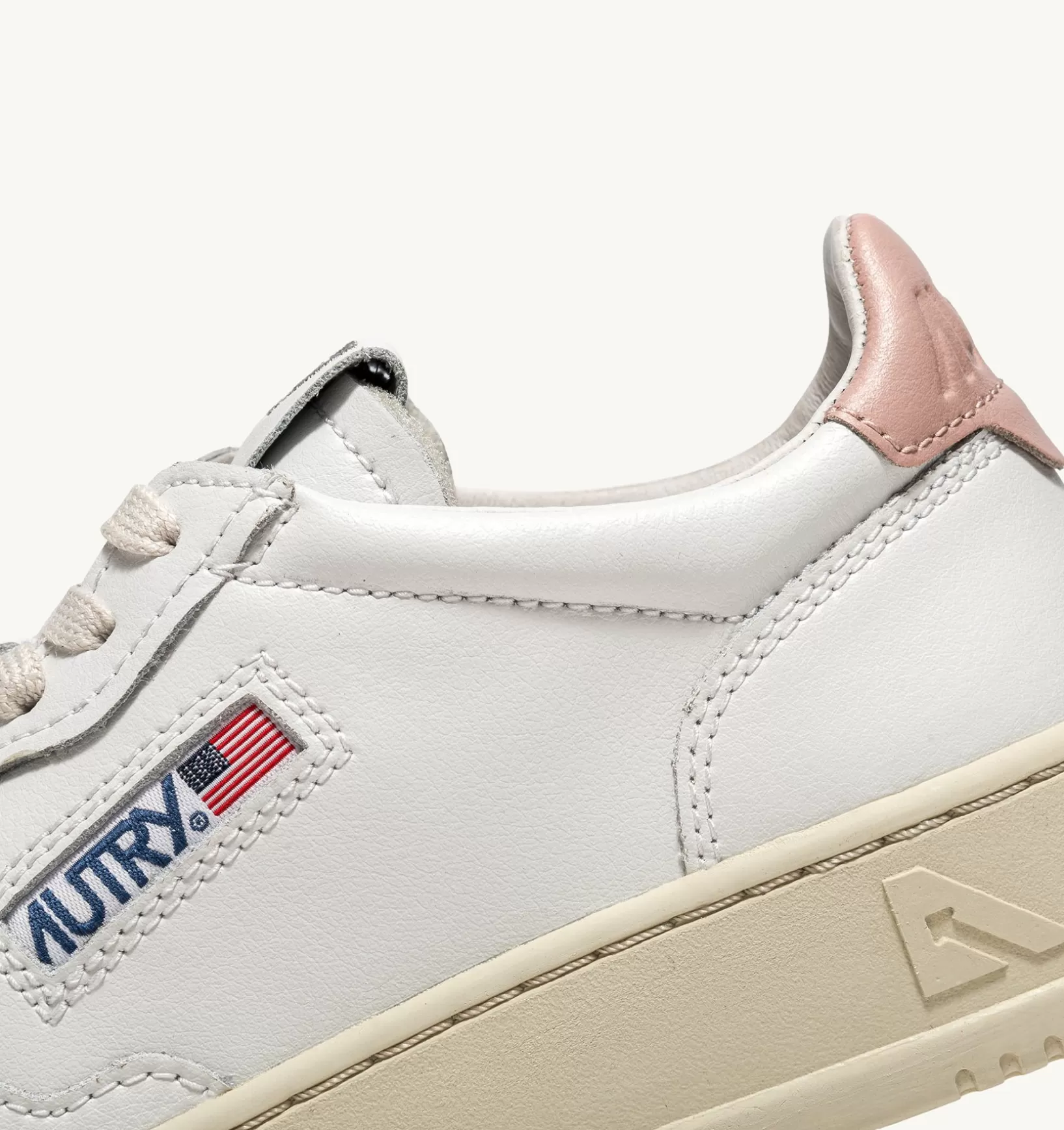 AUTRY Sneakers Medalist Low In Pelle Bianca E Rosa^Donna Medalist