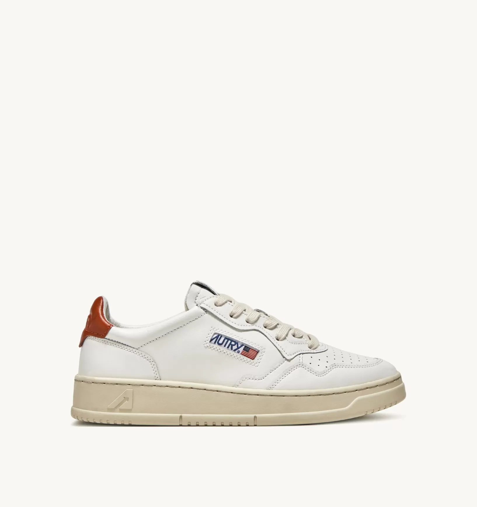 AUTRY Sneakers Medalist Low In Pelle Bianca E Rust^Uomo Medalist
