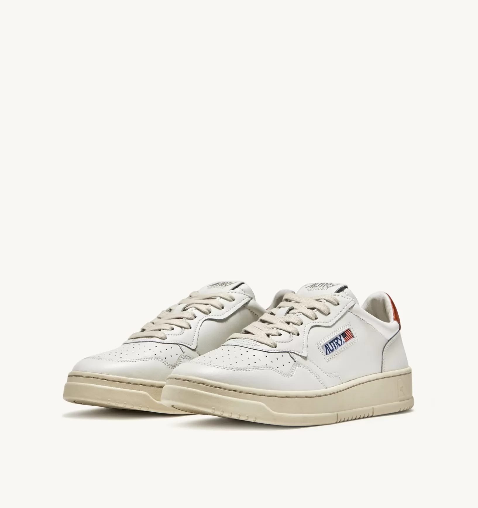 AUTRY Sneakers Medalist Low In Pelle Bianca E Rust^Uomo Medalist