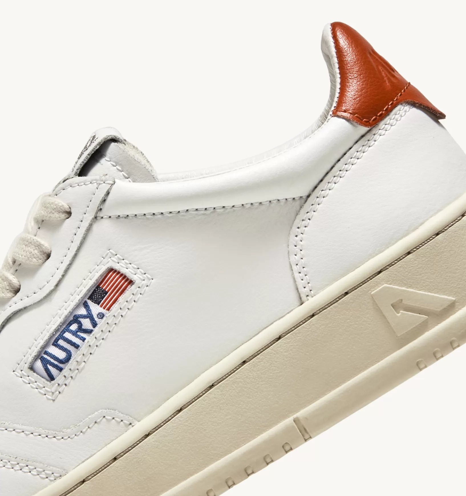 AUTRY Sneakers Medalist Low In Pelle Bianca E Rust^Uomo Medalist