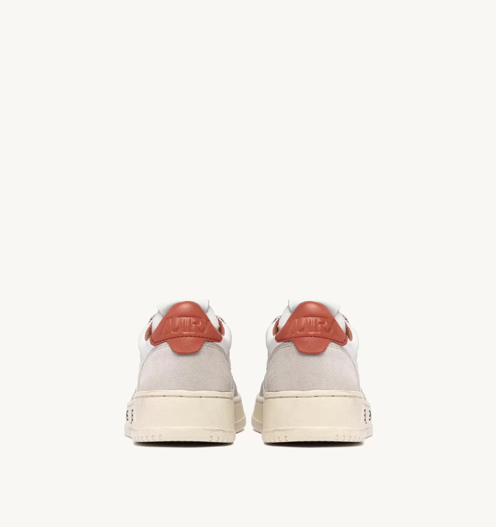 AUTRY Sneakers Medalist Low In Pelle Bianca E Suede Beige^Uomo Medalist