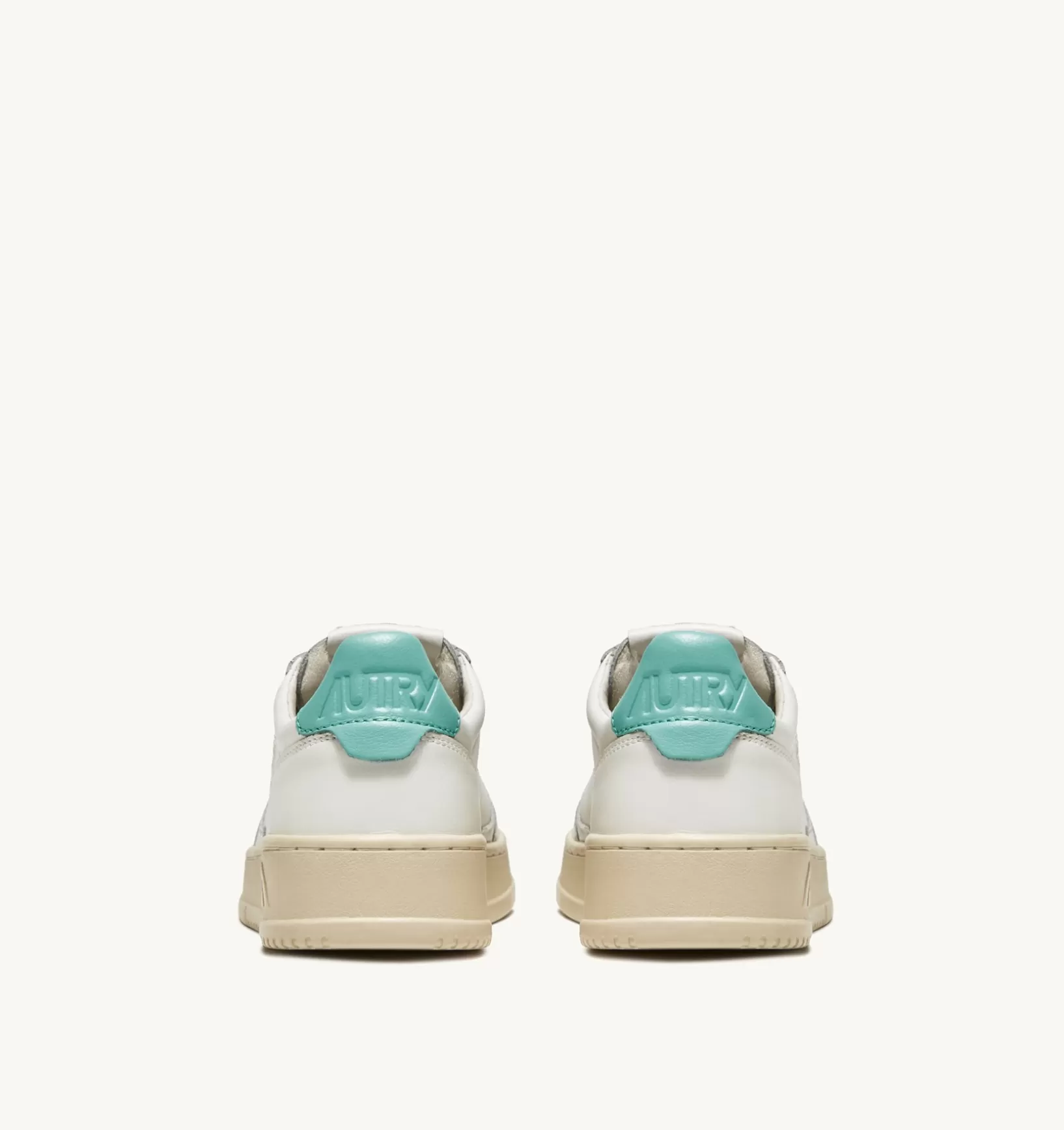 AUTRY Sneakers Medalist Low In Pelle Bianca E Turquoise^Donna Medalist