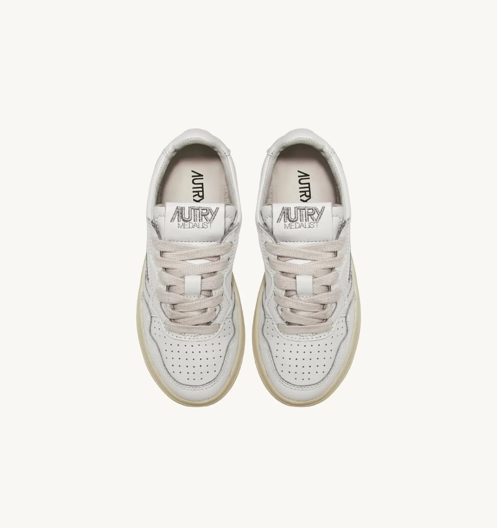 AUTRY Sneakers Medalist Low In Pelle Bianca Per Bambini^Bambino Medalist
