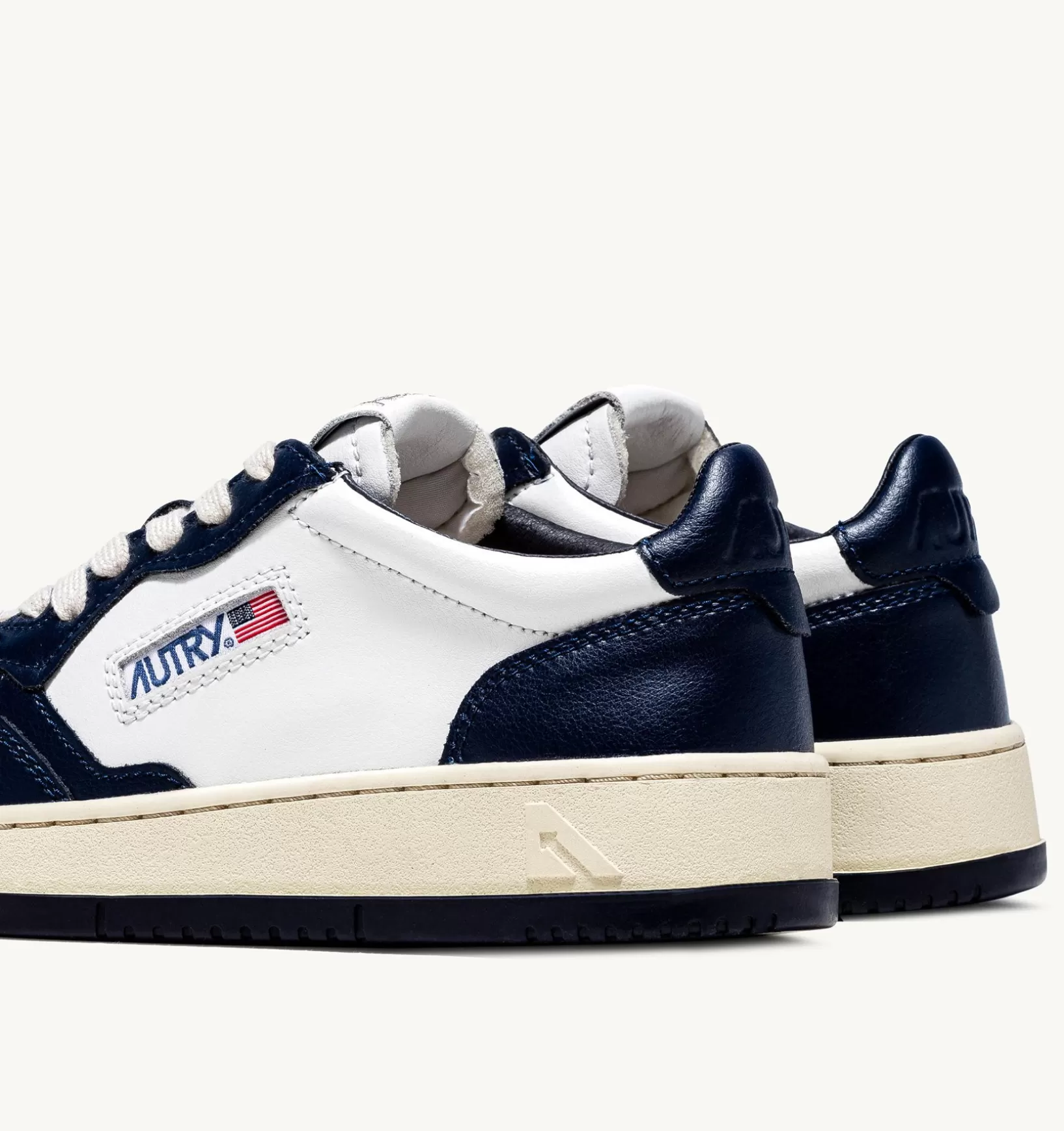 AUTRY Sneakers Medalist Low In Pelle Bicolor Bianco Blu^Uomo Medalist