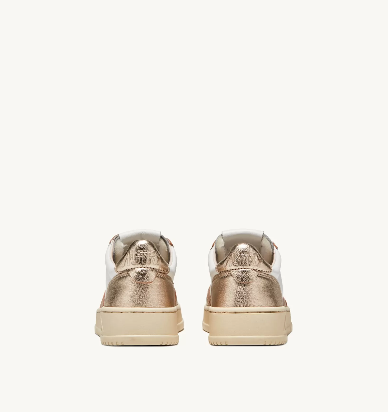AUTRY Sneakers Medalist Low In Pelle Bicolor Bianco E Platinum^Donna Medalist