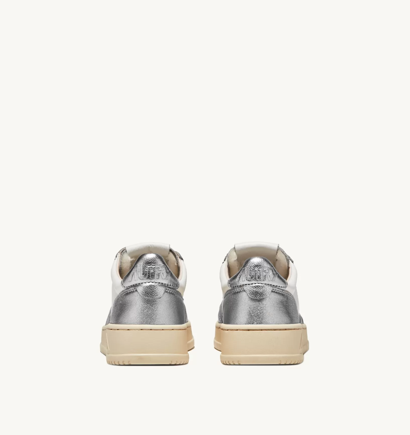 AUTRY Sneakers Medalist Low In Pelle Bicolor Bianco E Silver^Donna Medalist