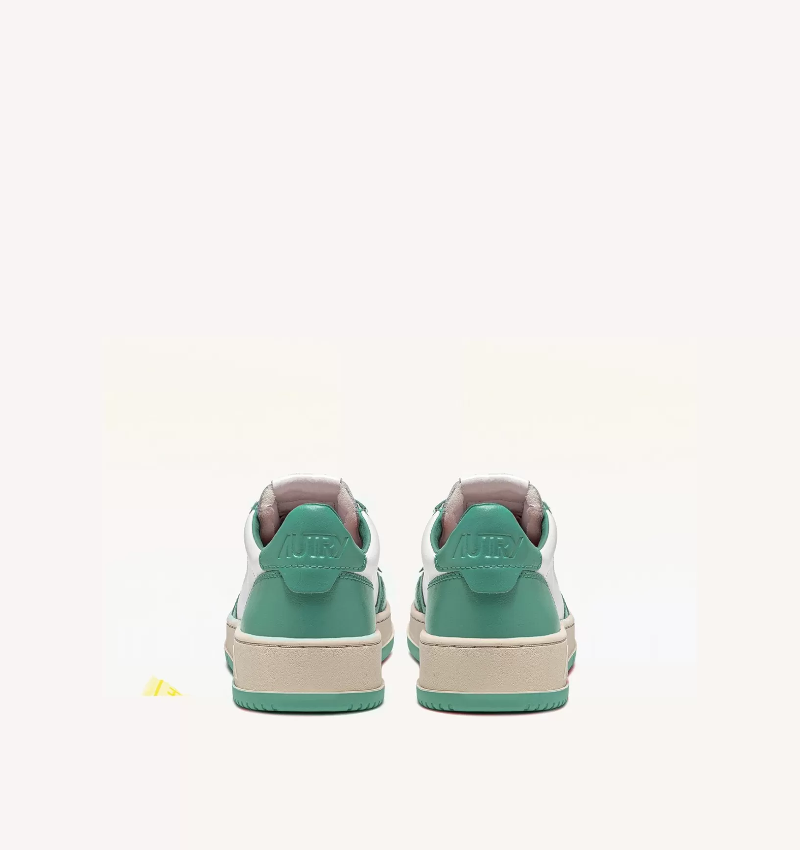 AUTRY Sneakers Medalist Low In Pelle Bicolore Bianca E Malachi^Uomo Medalist
