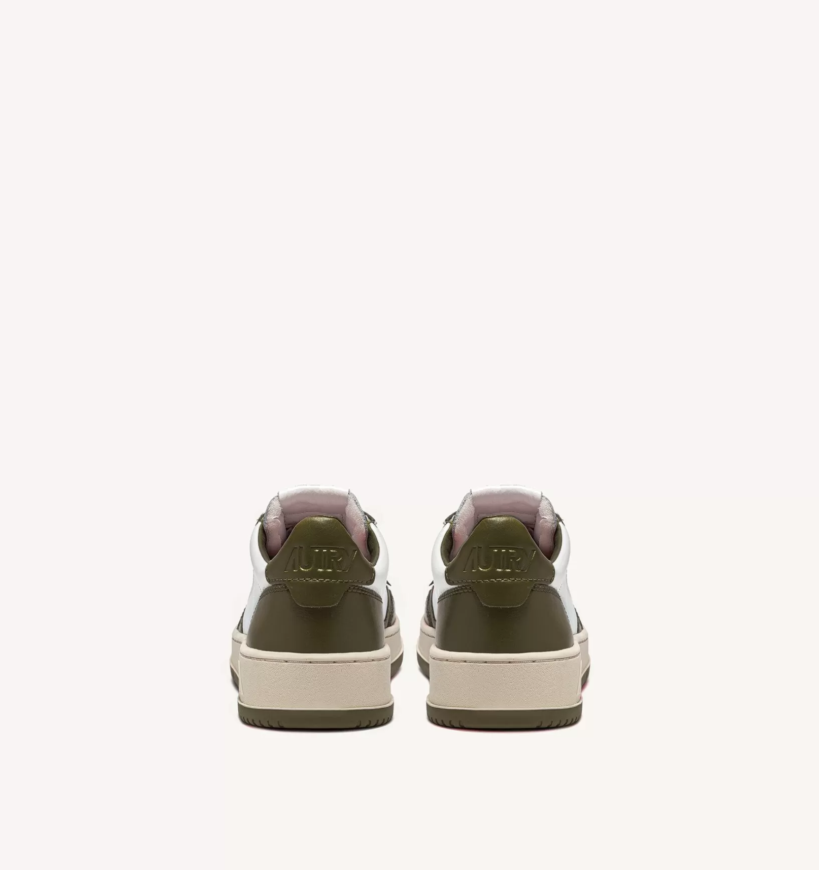 AUTRY Sneakers Medalist Low In Pelle Bicolore Bianca E Oliva^Uomo Medalist